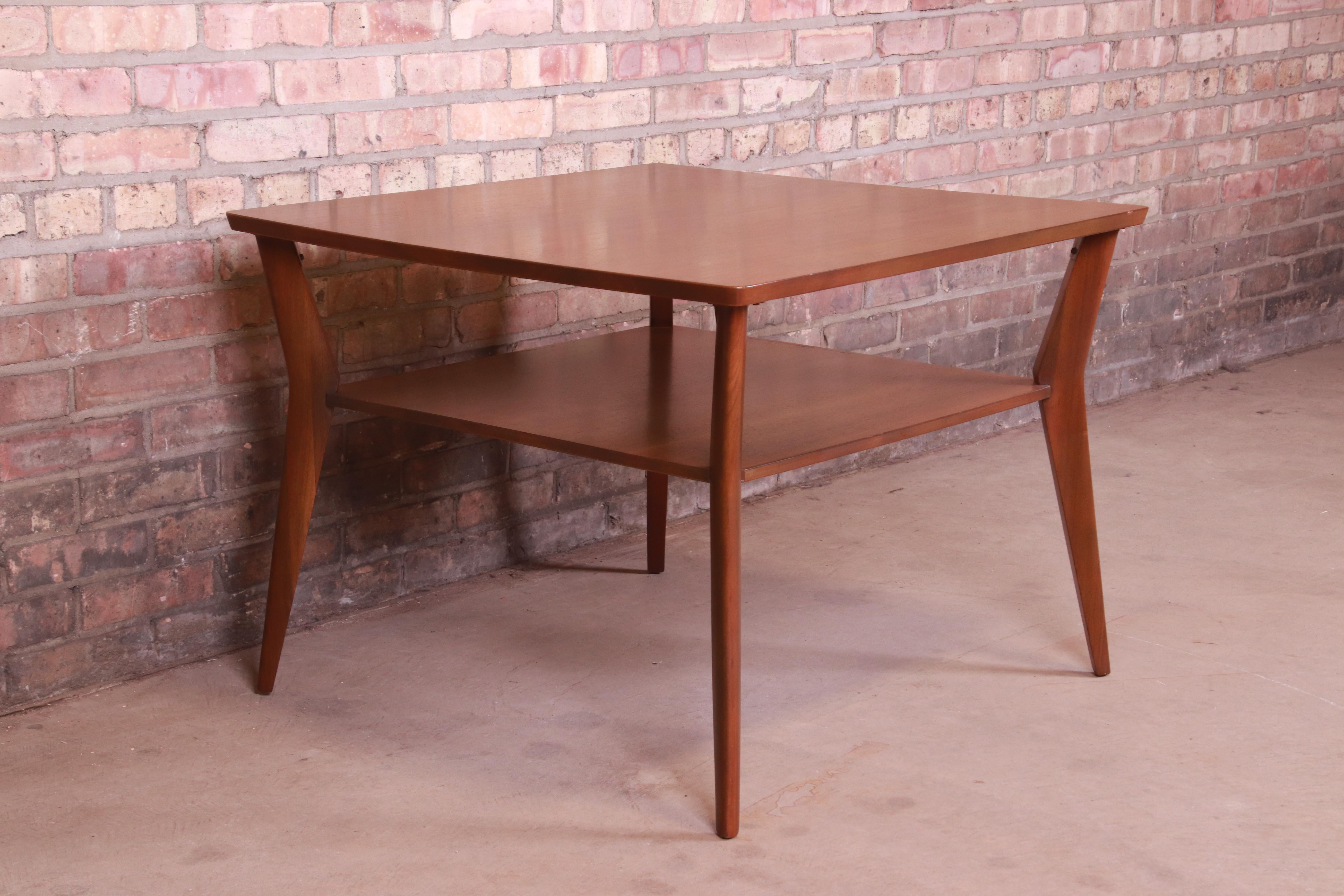 American Mid-Century Modern Walnut Cocktail Table or Occasional Side Table by Mersman