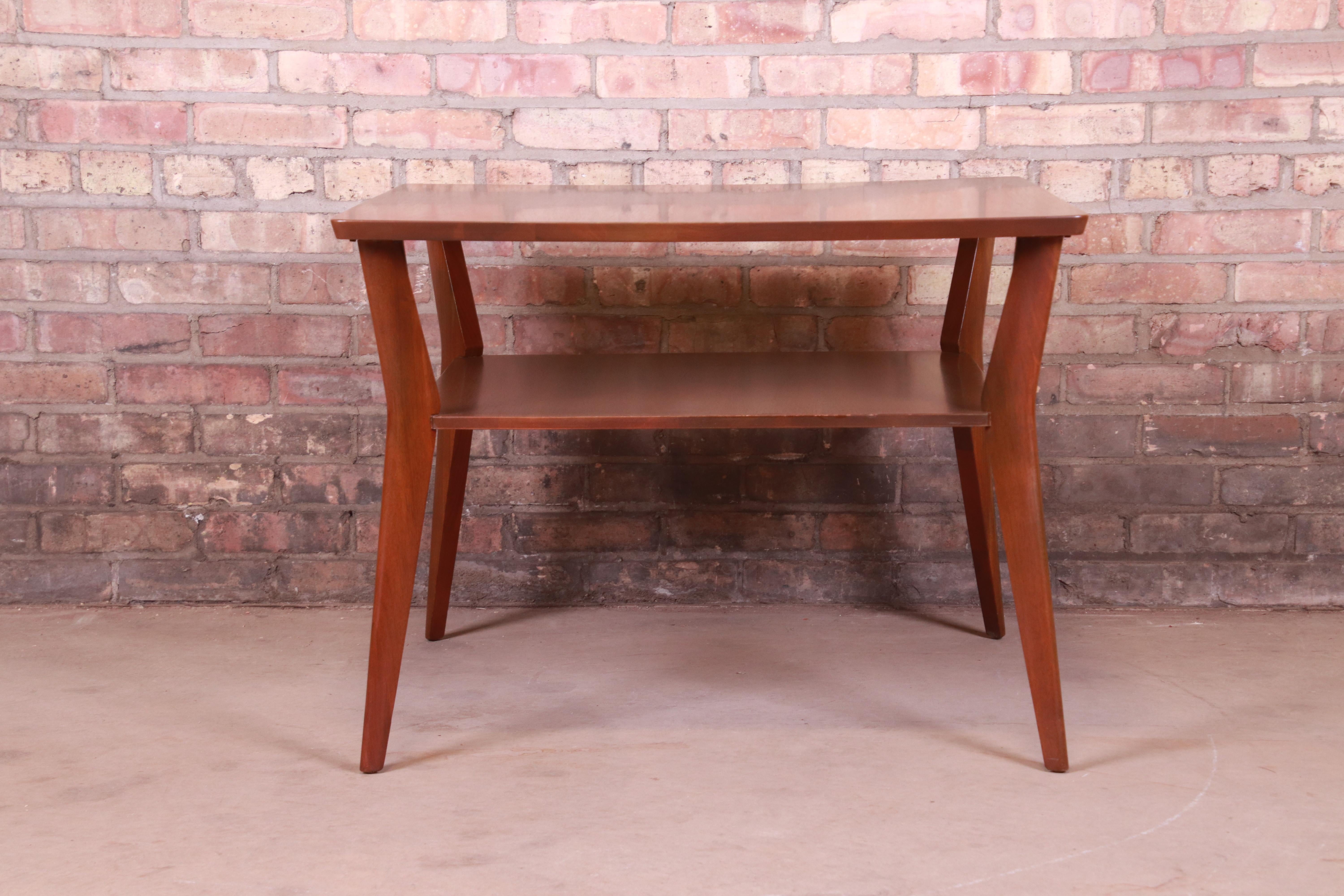 Mid-Century Modern Walnut Cocktail Table or Occasional Side Table by Mersman 1