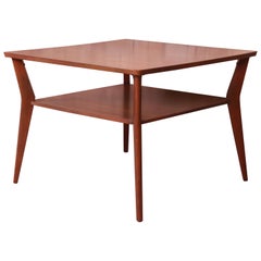 Table de cocktail ou table d'appoint en noyer de style mi-siècle moderne, par Mersman