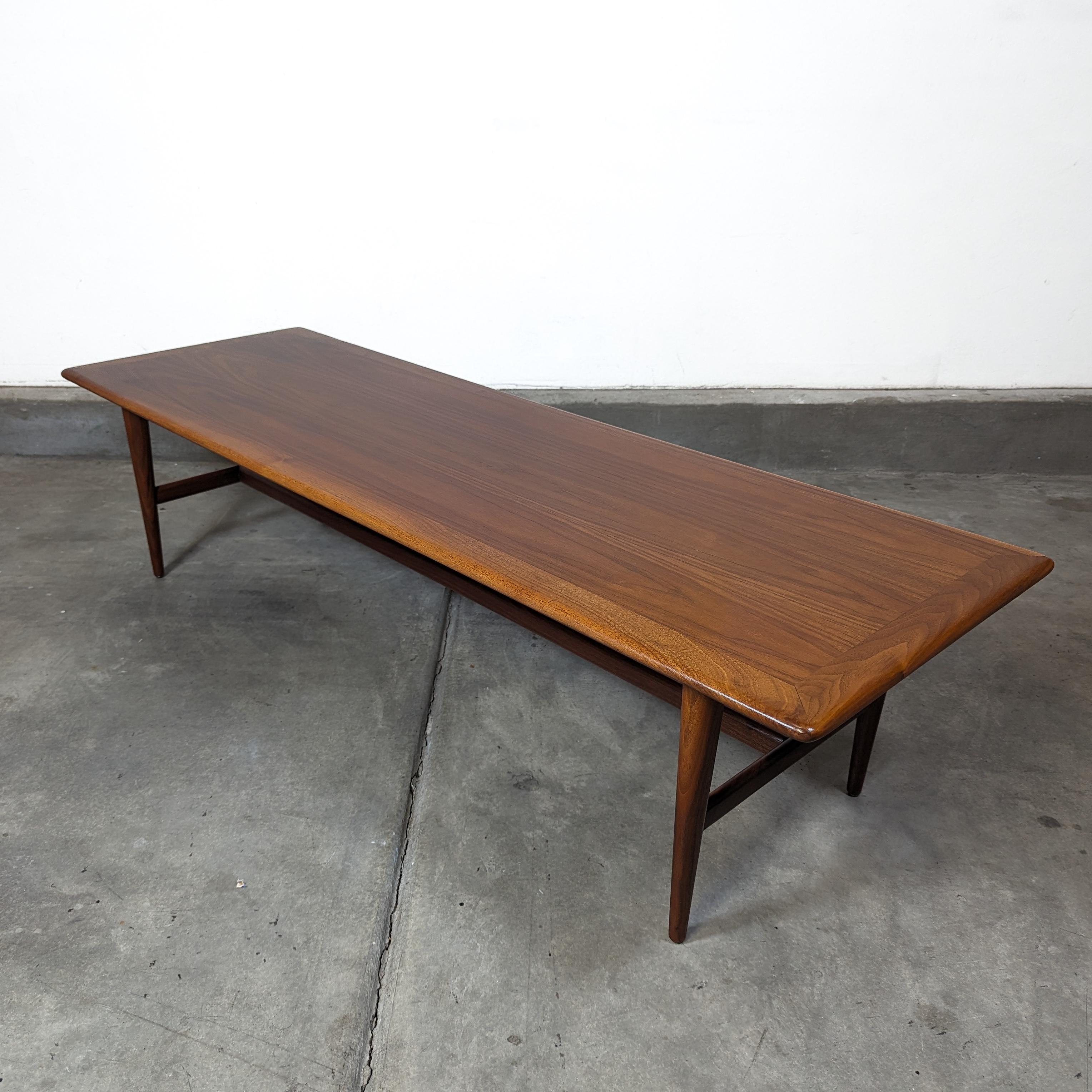 Mid Century Modern Walnut Coffee Table By Lane, c1960s 8