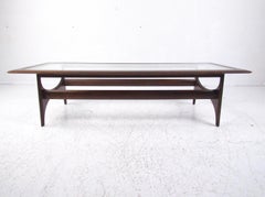 Mid-Century Modern Walnut Coffee Table by Lane