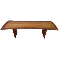 Mid-Century Modern Walnut Coffee Table by T.H. Robsjohn-Gibbings for Widdicomb