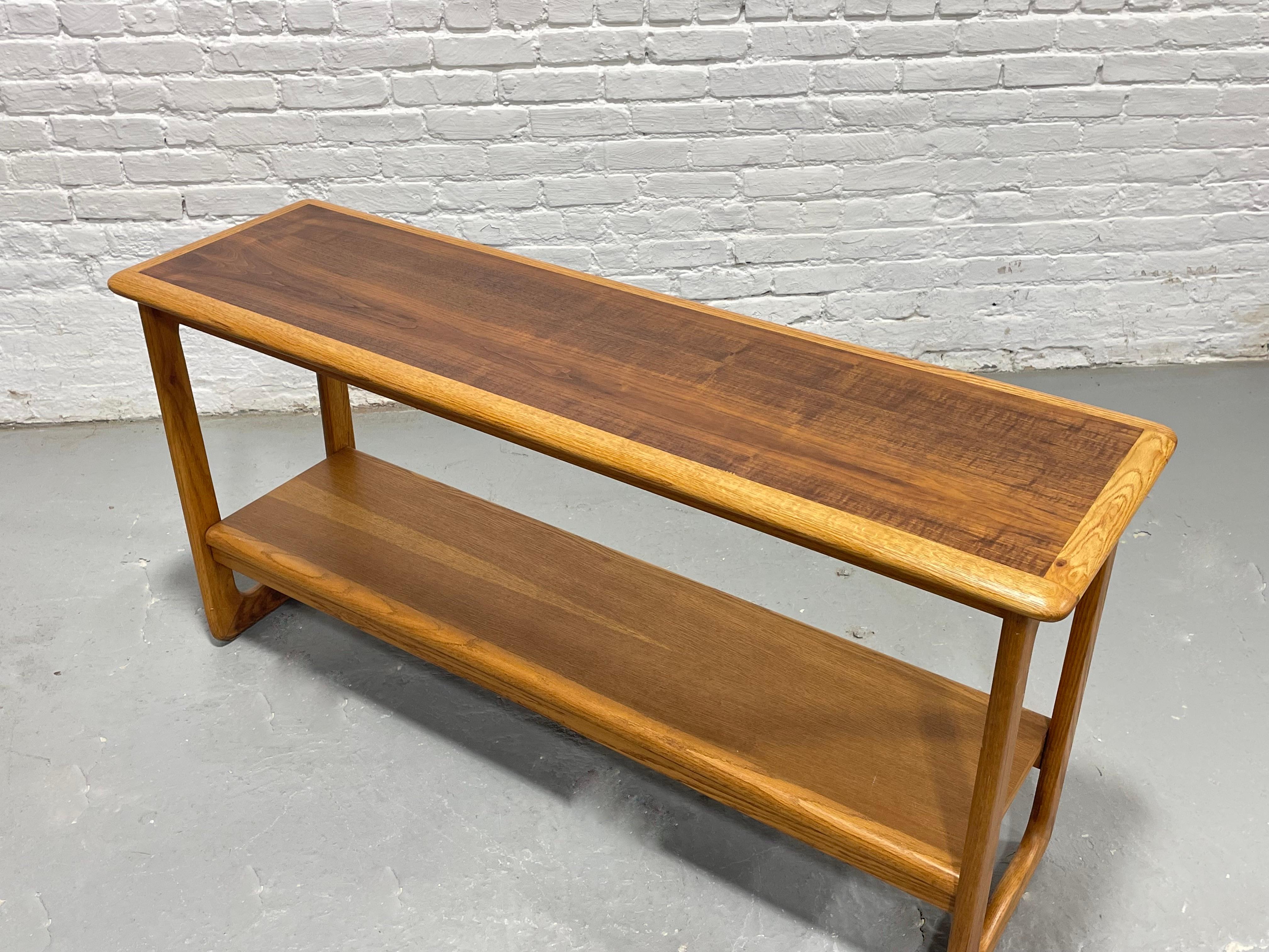 Mid-20th Century Mid Century MODERN Walnut CONSOLE TABLE by Lane Furniture Co, c. 1960's For Sale