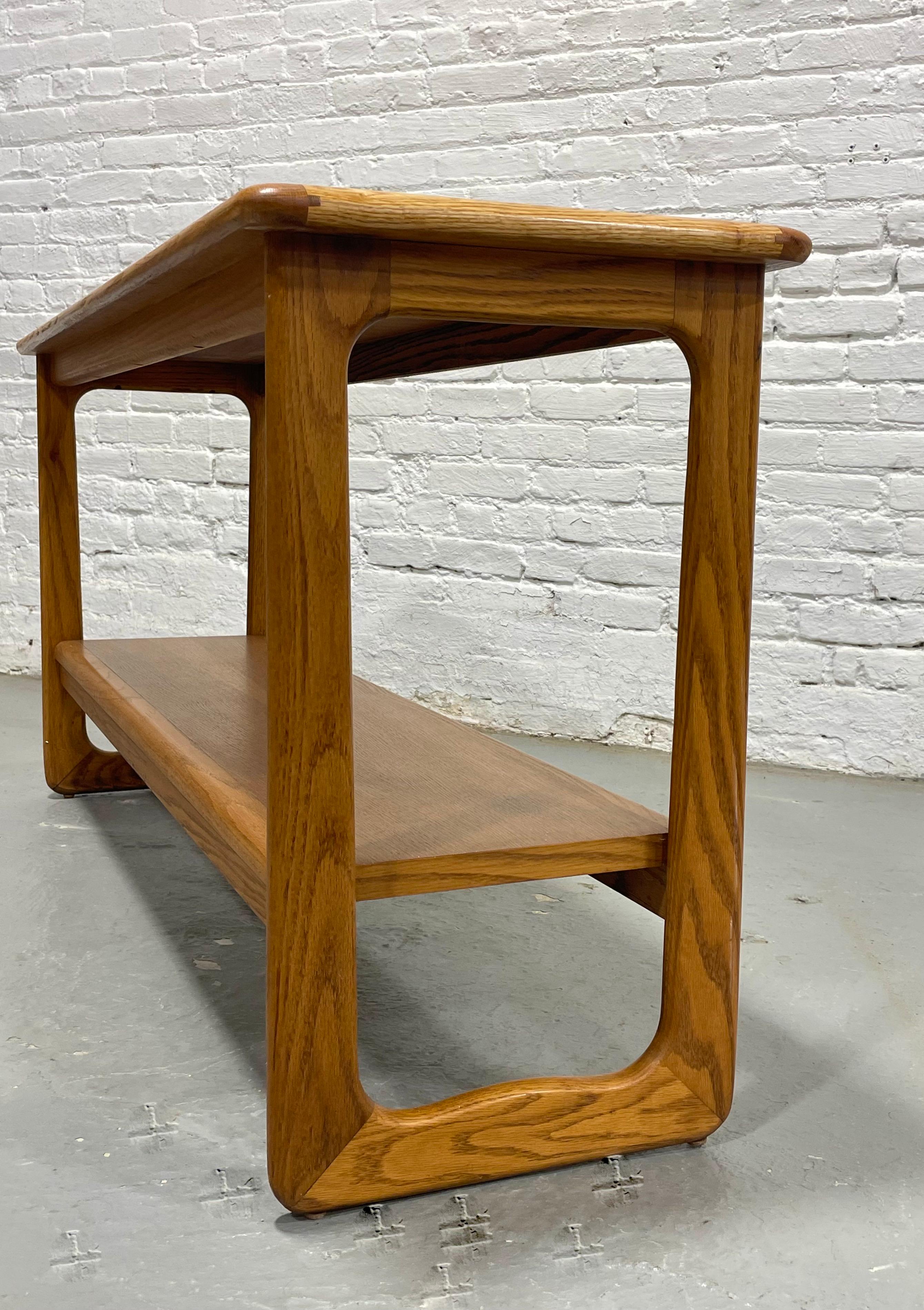 Mid Century MODERN Walnut CONSOLE TABLE by Lane Furniture Co, c. 1960's For Sale 1