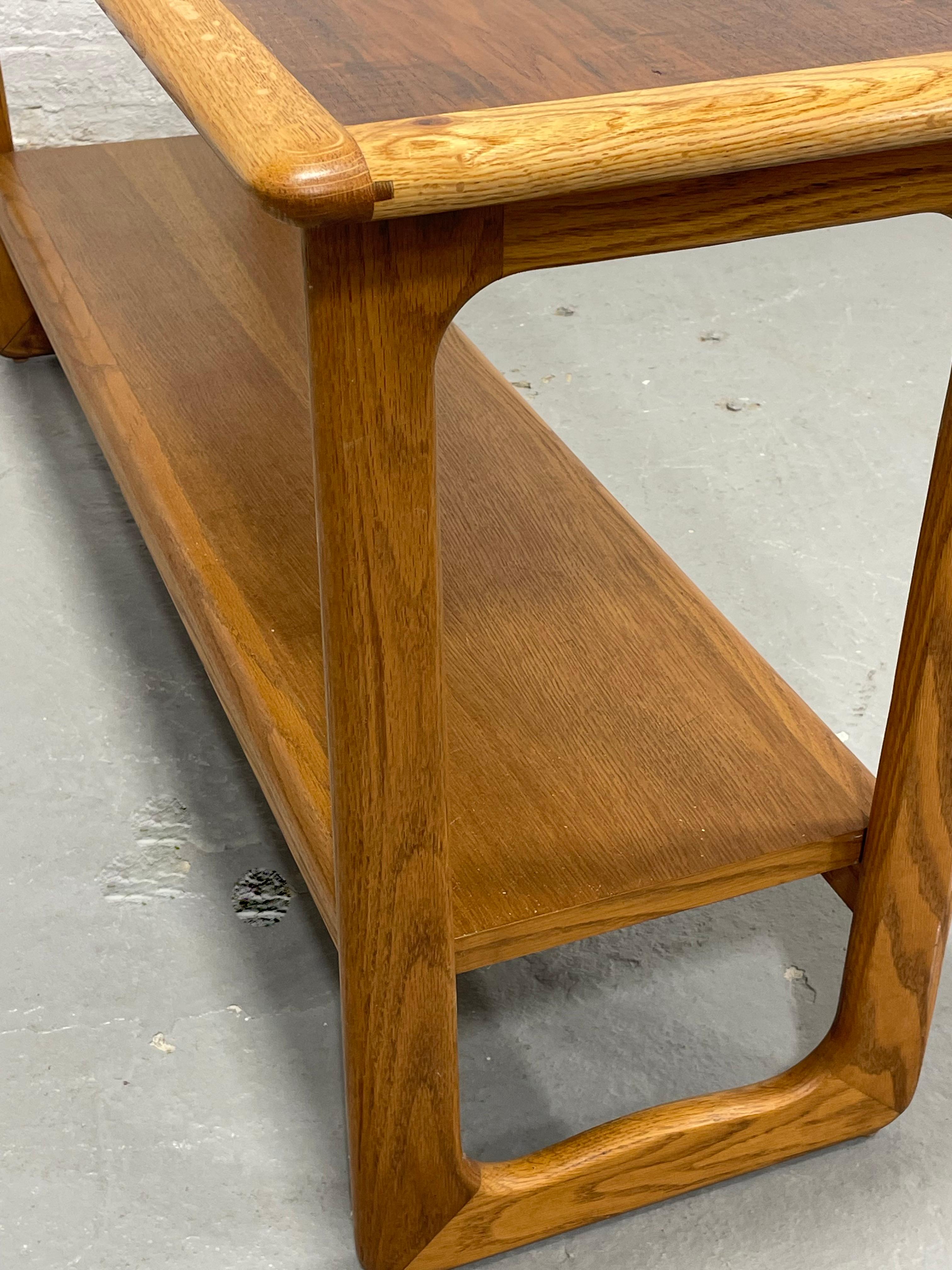 Mid Century MODERN Walnut CONSOLE TABLE by Lane Furniture Co, c. 1960's For Sale 2