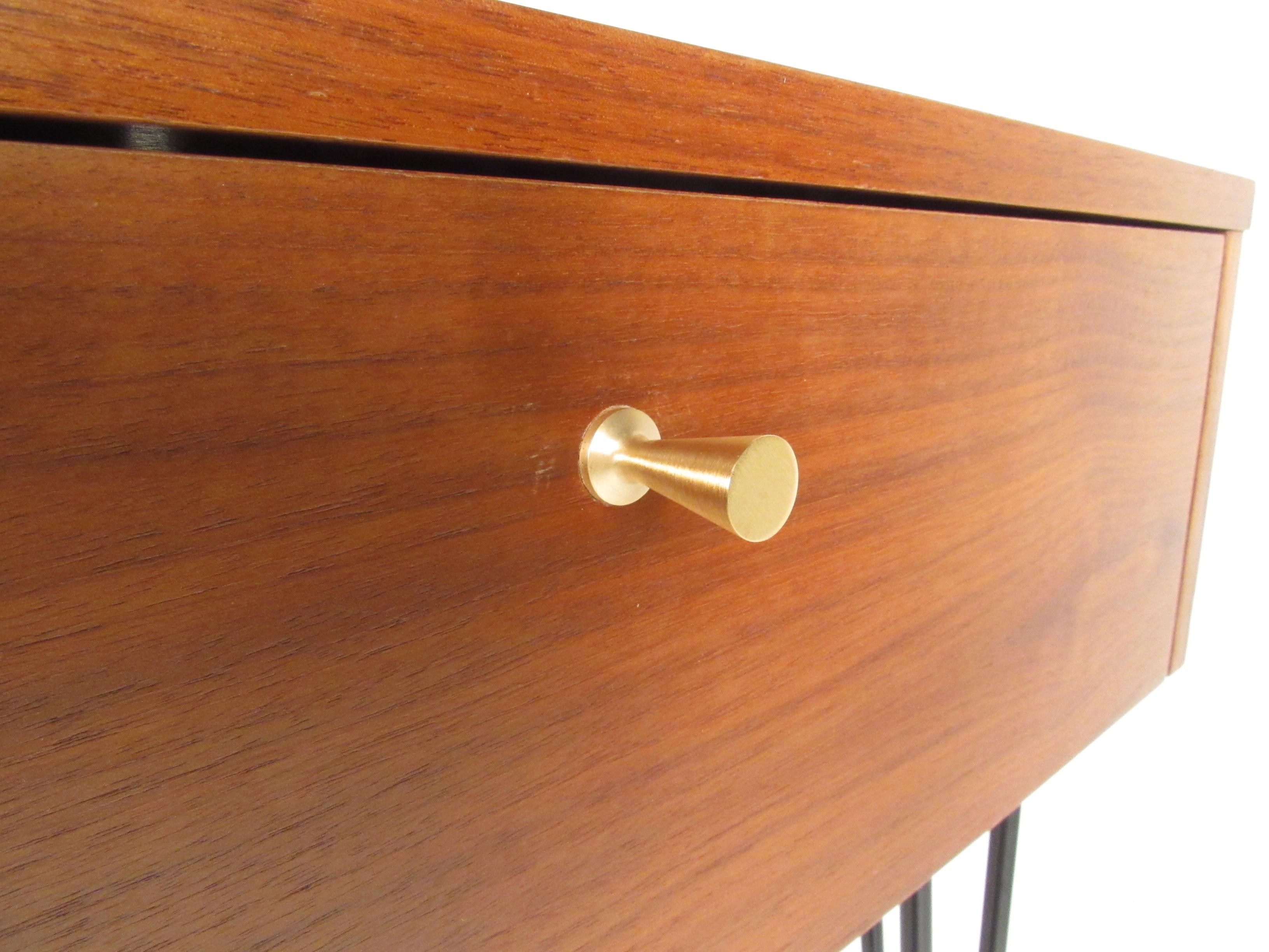 Mid-Century Modern Walnut Console Table or Vanity 5