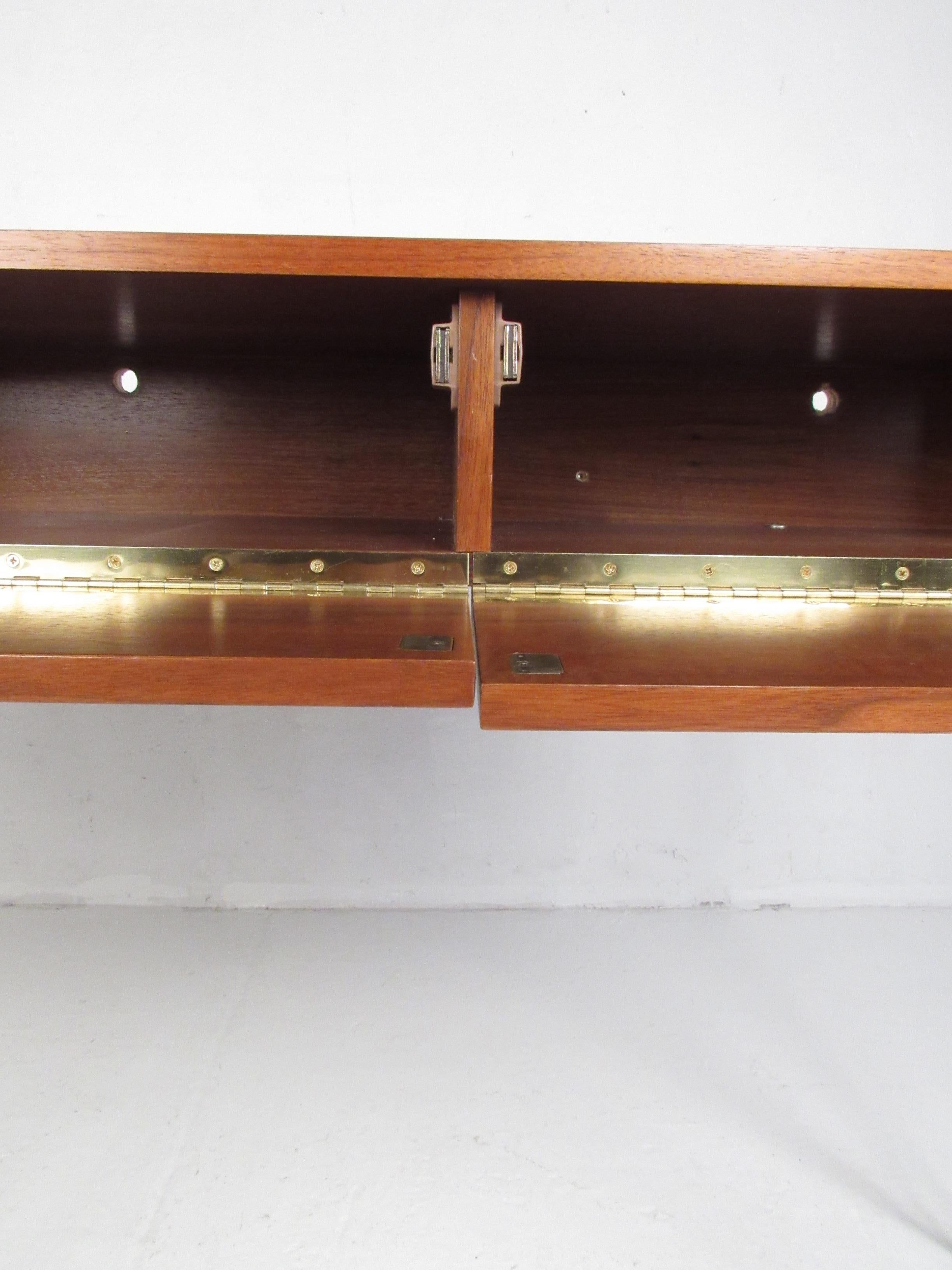 Mid-Century Modern Walnut Console Table or Vanity 3