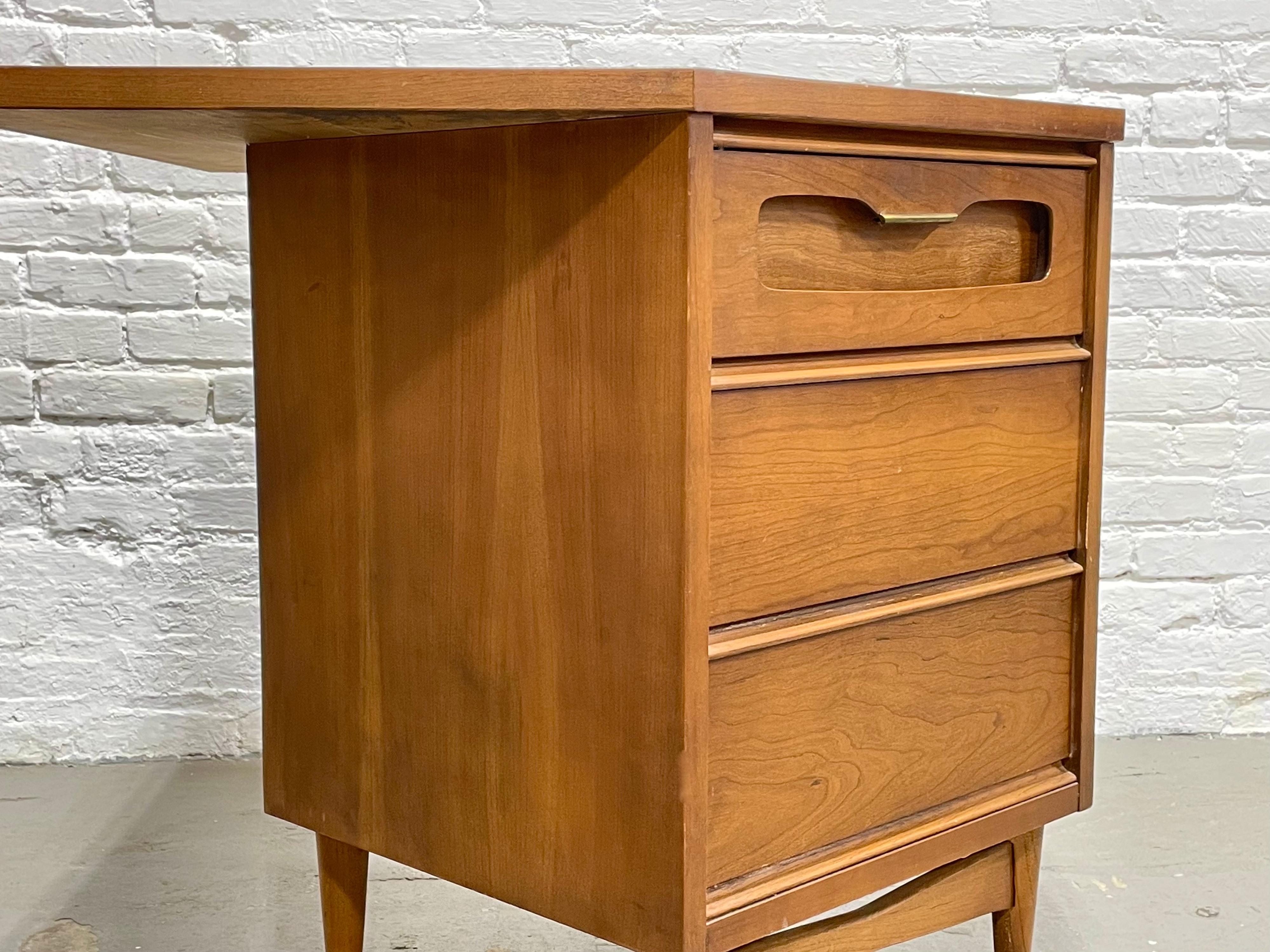 Mid-Century Modern Walnut Corner Cabinet / Dresser by Bassett Furniture Co. 1