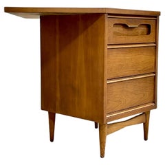 Mid-Century Modern Walnut Corner Cabinet / Dresser by Bassett Furniture Co.