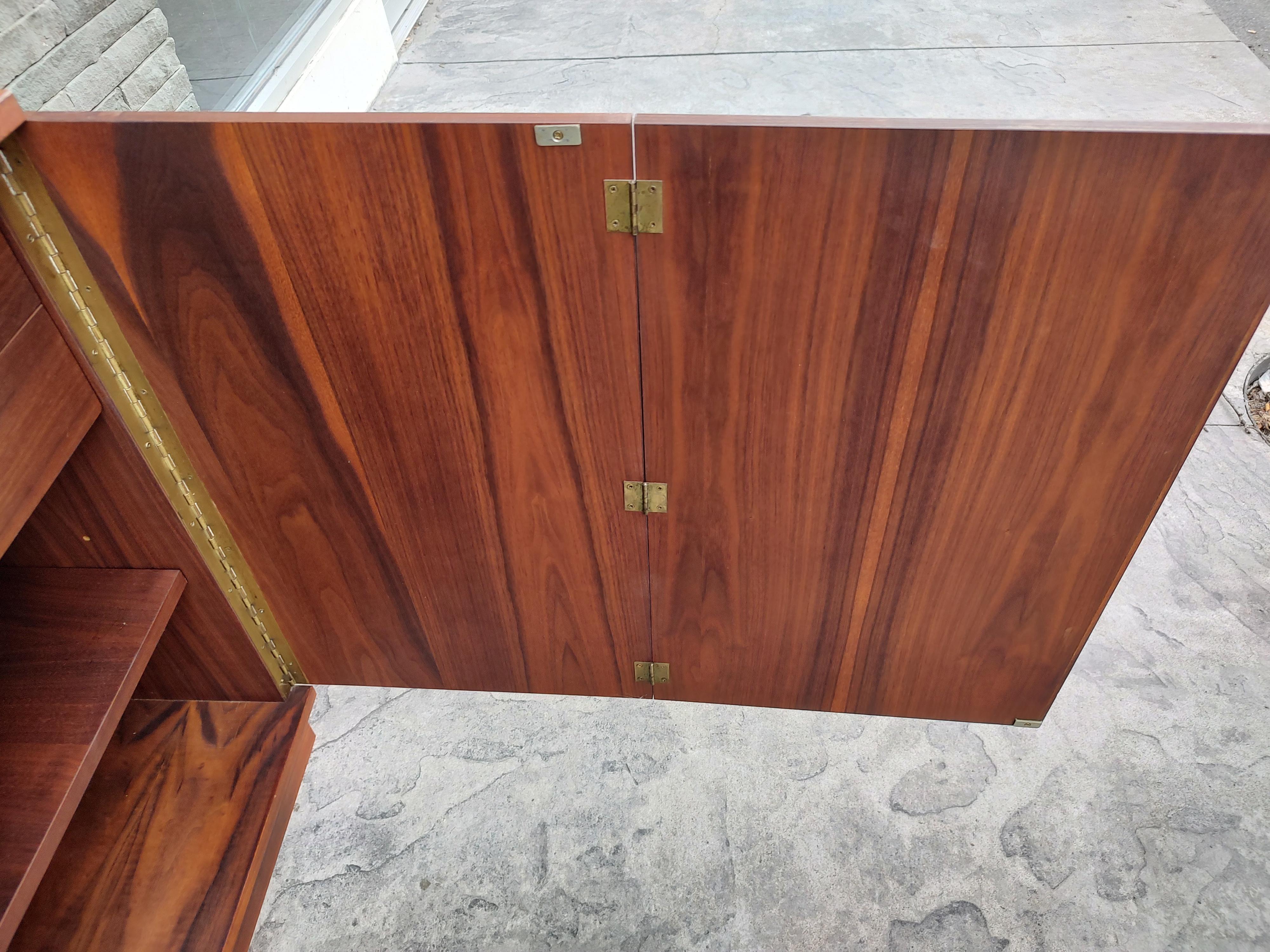 Mid-Century Modern Walnut Credenza Attributed to Founders 4