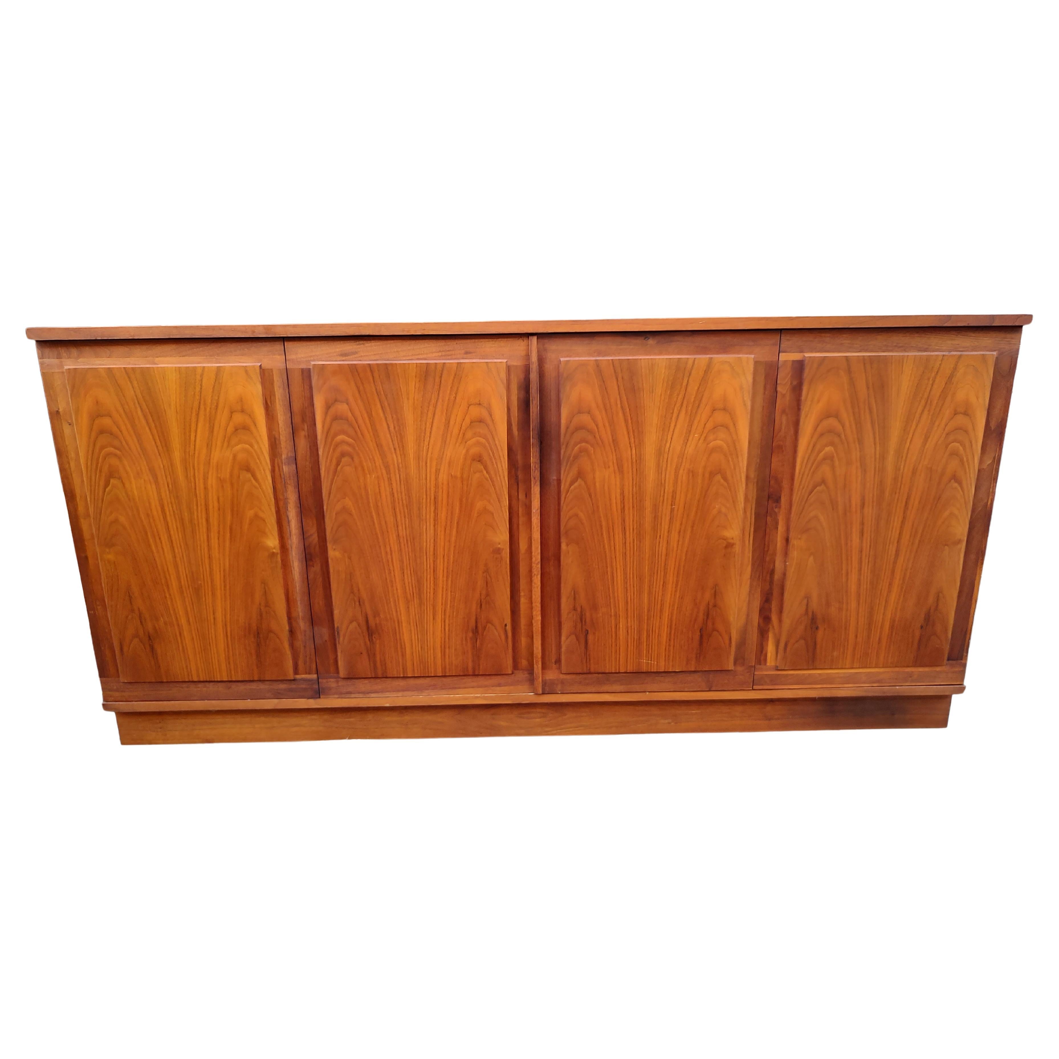 Hand-Crafted Mid-Century Modern Walnut Credenza Attributed to Founders