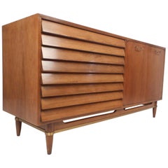 Mid-Century Modern Walnut Credenza by American of Martinsville