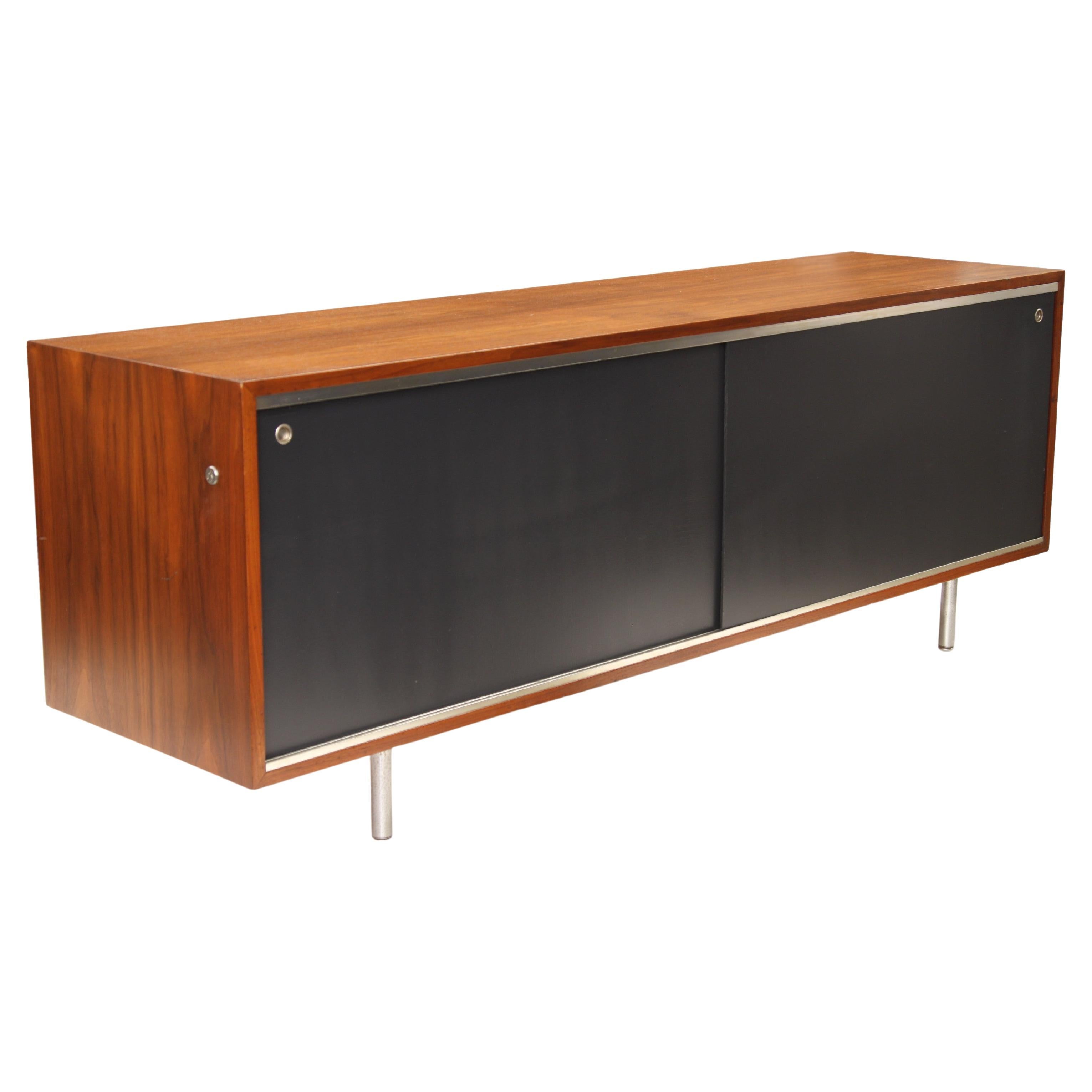 Mid-Century Modern Walnut Credenza by George Nelson for Herman Miller