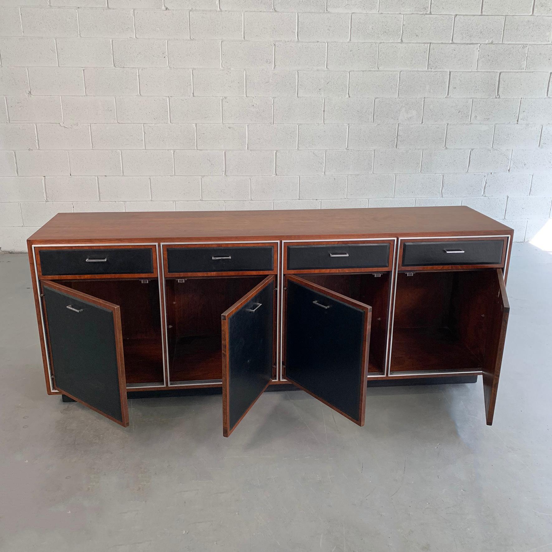 American Mid-Century Modern Walnut Credenza by John Stuart
