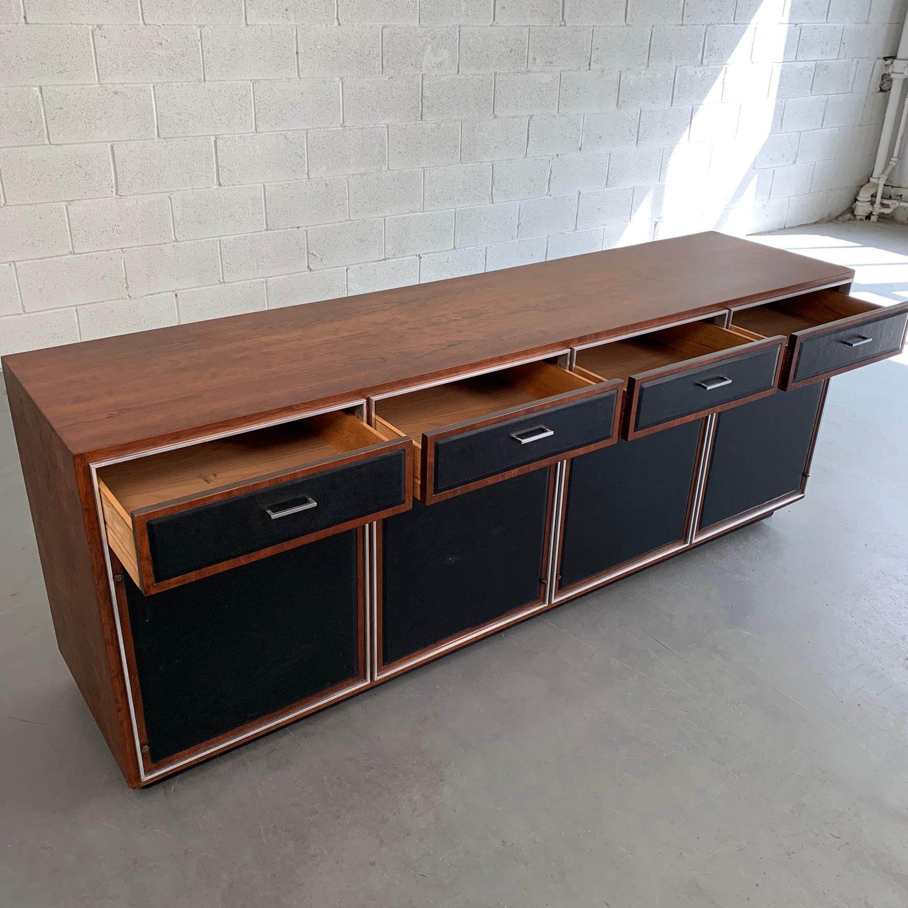Mid-Century Modern Walnut Credenza by John Stuart In Good Condition In Brooklyn, NY