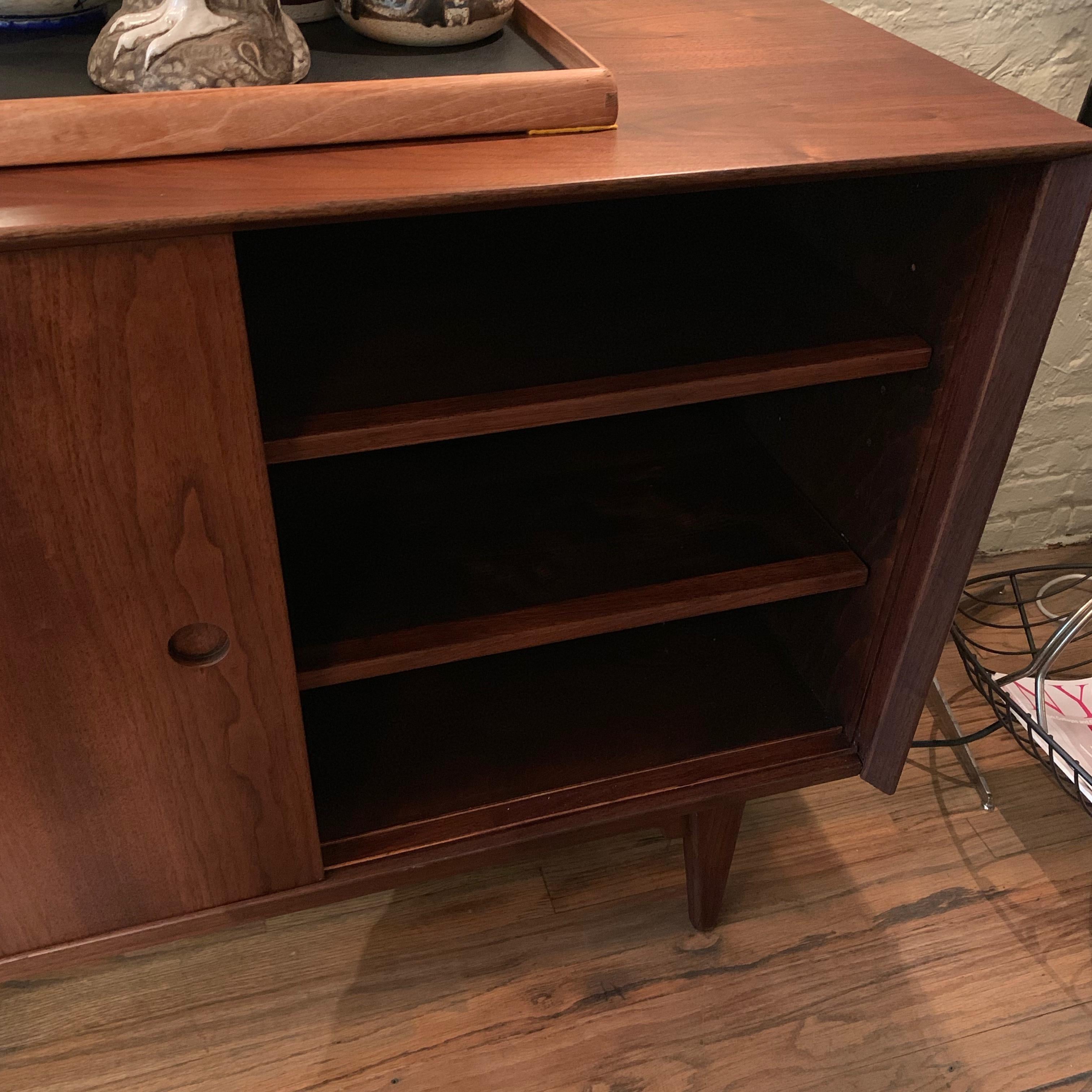 Mid-Century Modern Walnut Credenza Cabinet by Jens Risom 4