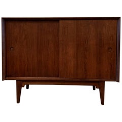 Mid-Century Modern Walnut Credenza Cabinet by Jens Risom