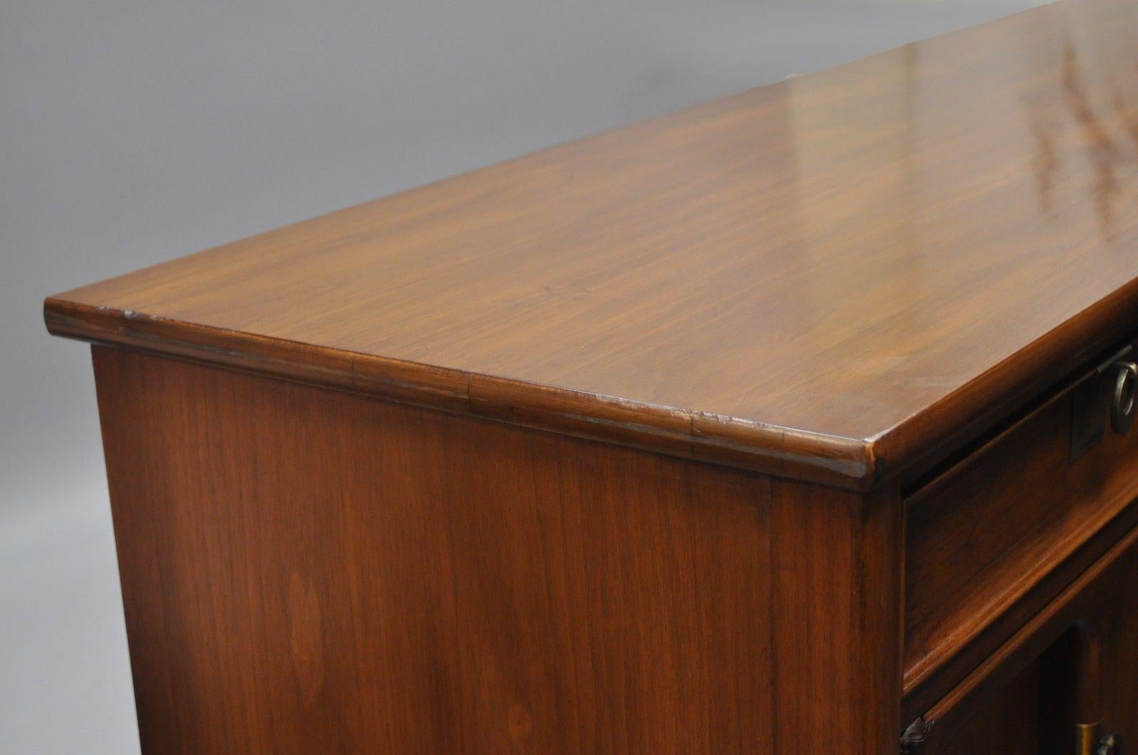 Mid-Century Modern Walnut Credenza Cabinet Sideboard James Mont White Furniture 4