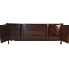 Mid-Century Modern Walnut Credenza / Chest by Bert England for John Widdicomb