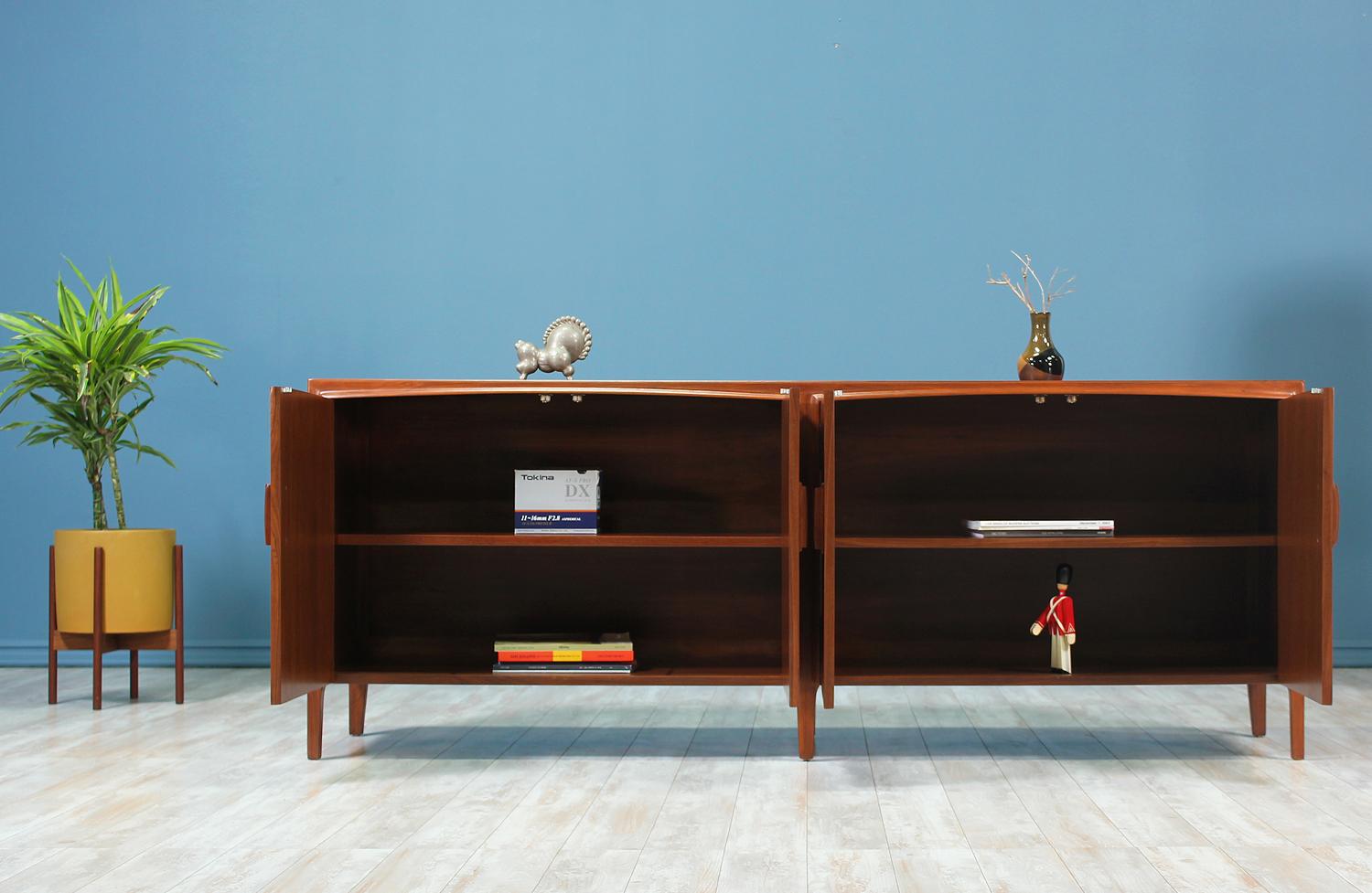 American Mid-Century Modern Walnut Credenza