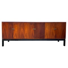 Mid-Century Modern Walnut Credenza Sideboard 6 Cabinet Doors with 3 Drawers