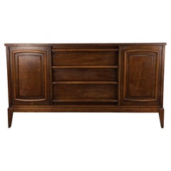 Mid Century Modern Walnut Credenza with Two Cabinets