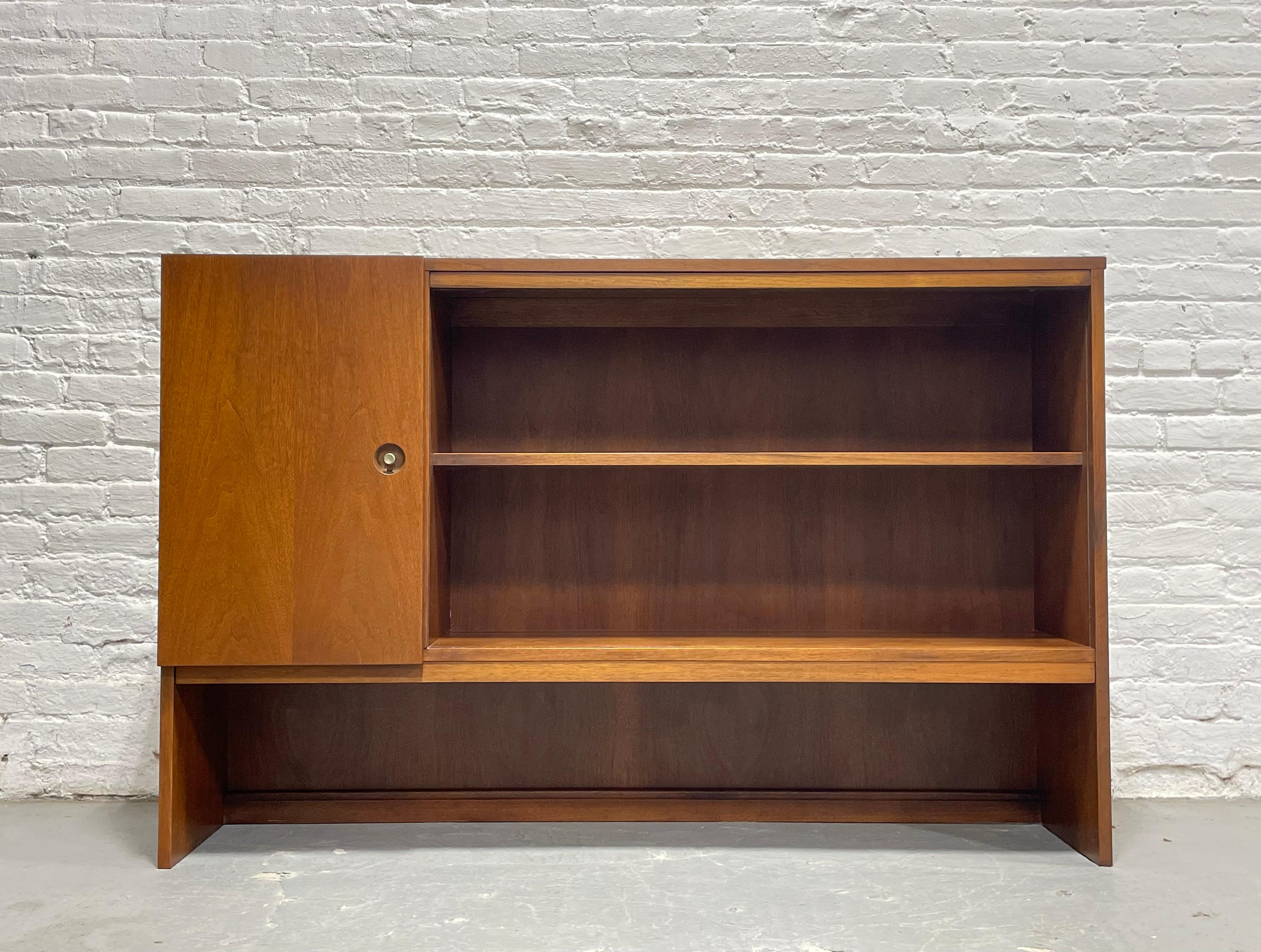Mid-Century Modern Mid Century MODERN Walnut DANISH BOOKCASE / Hutch, c. 1960's For Sale