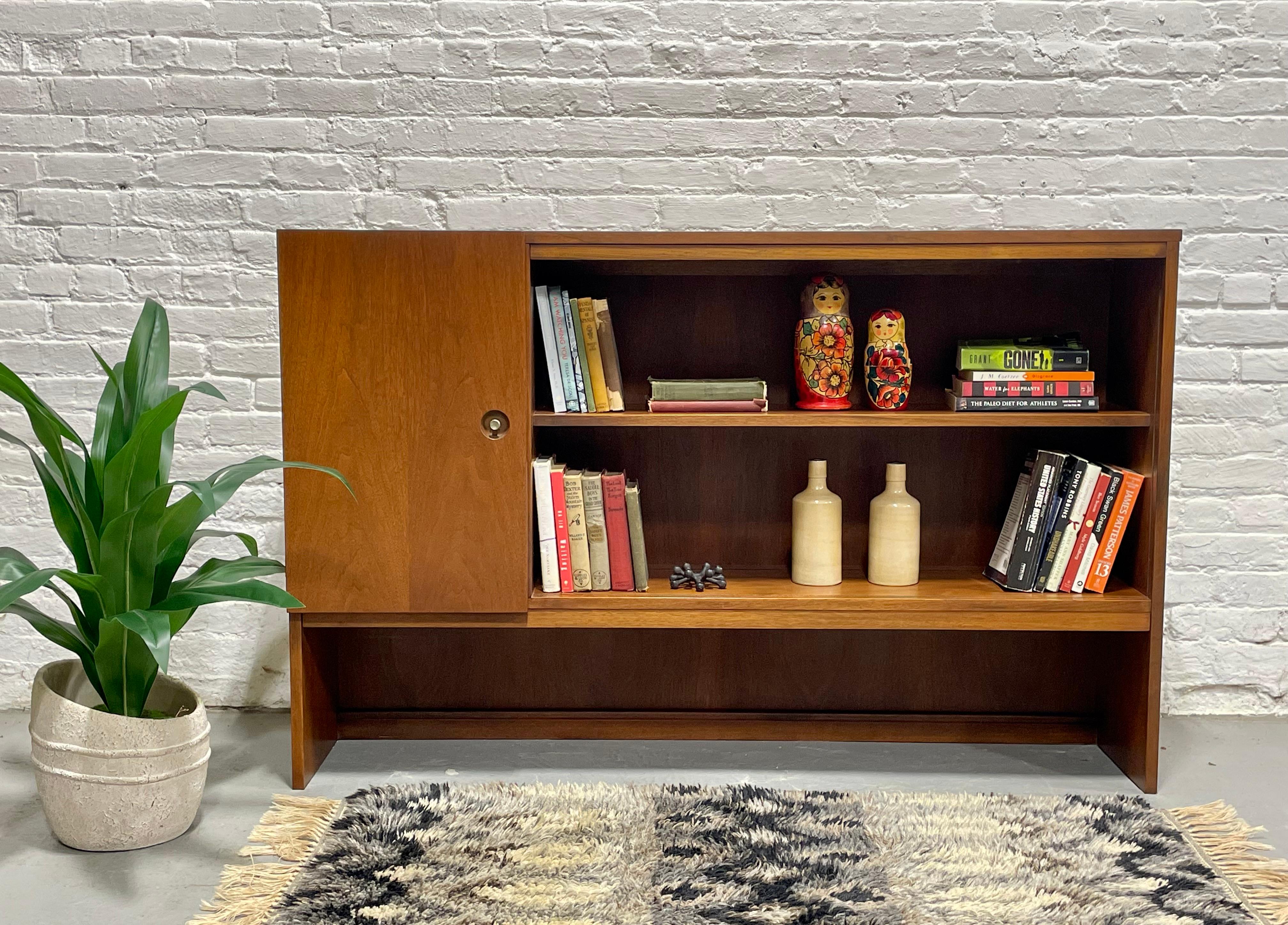Mid-20th Century Mid Century MODERN Walnut DANISH BOOKCASE / Hutch, c. 1960's For Sale