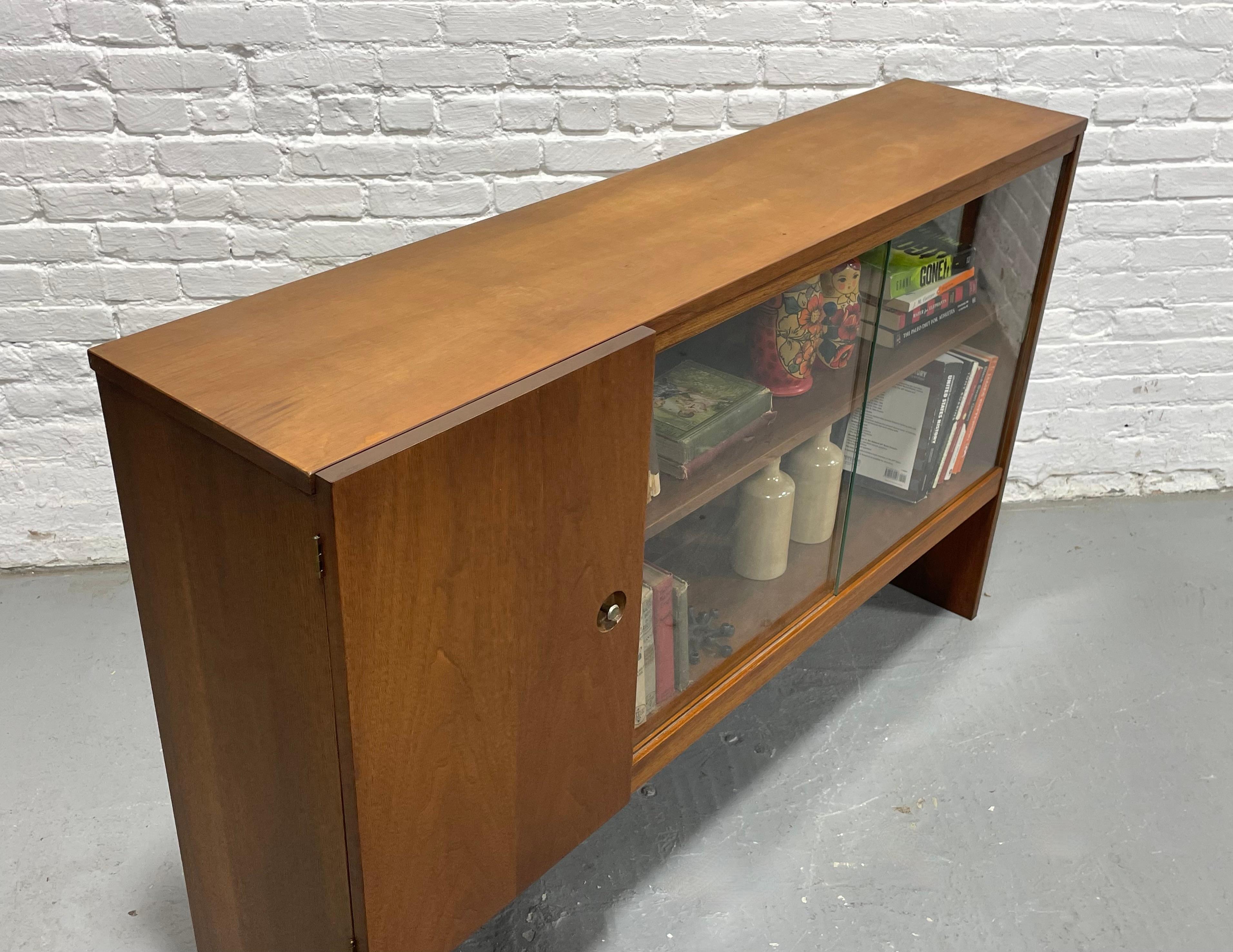 Mid Century MODERN Walnut DANISH BOOKCASE / Hutch, c. 1960's For Sale 4