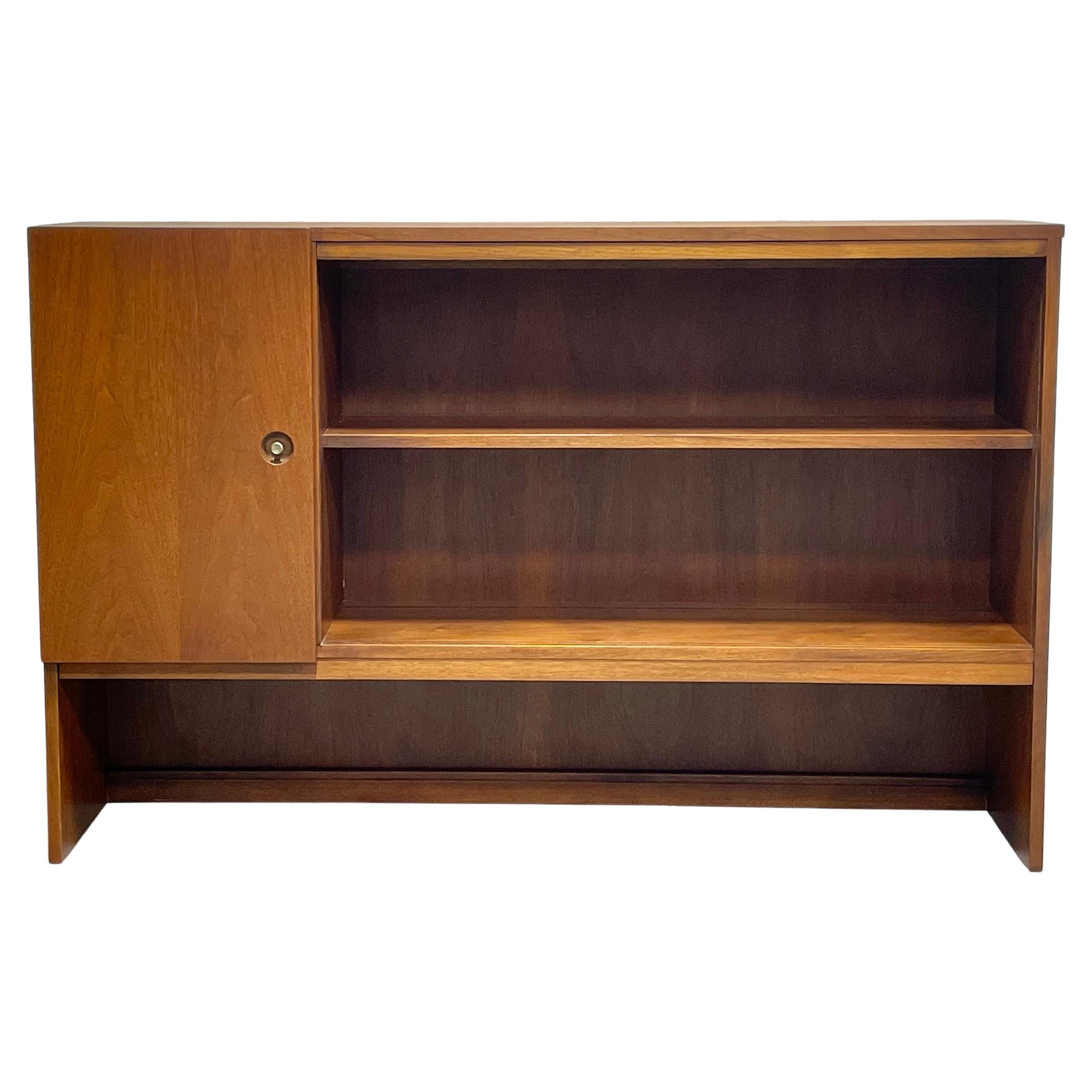 Mid Century MODERN Walnut DANISH BOOKCASE / Hutch, c. 1960's For Sale