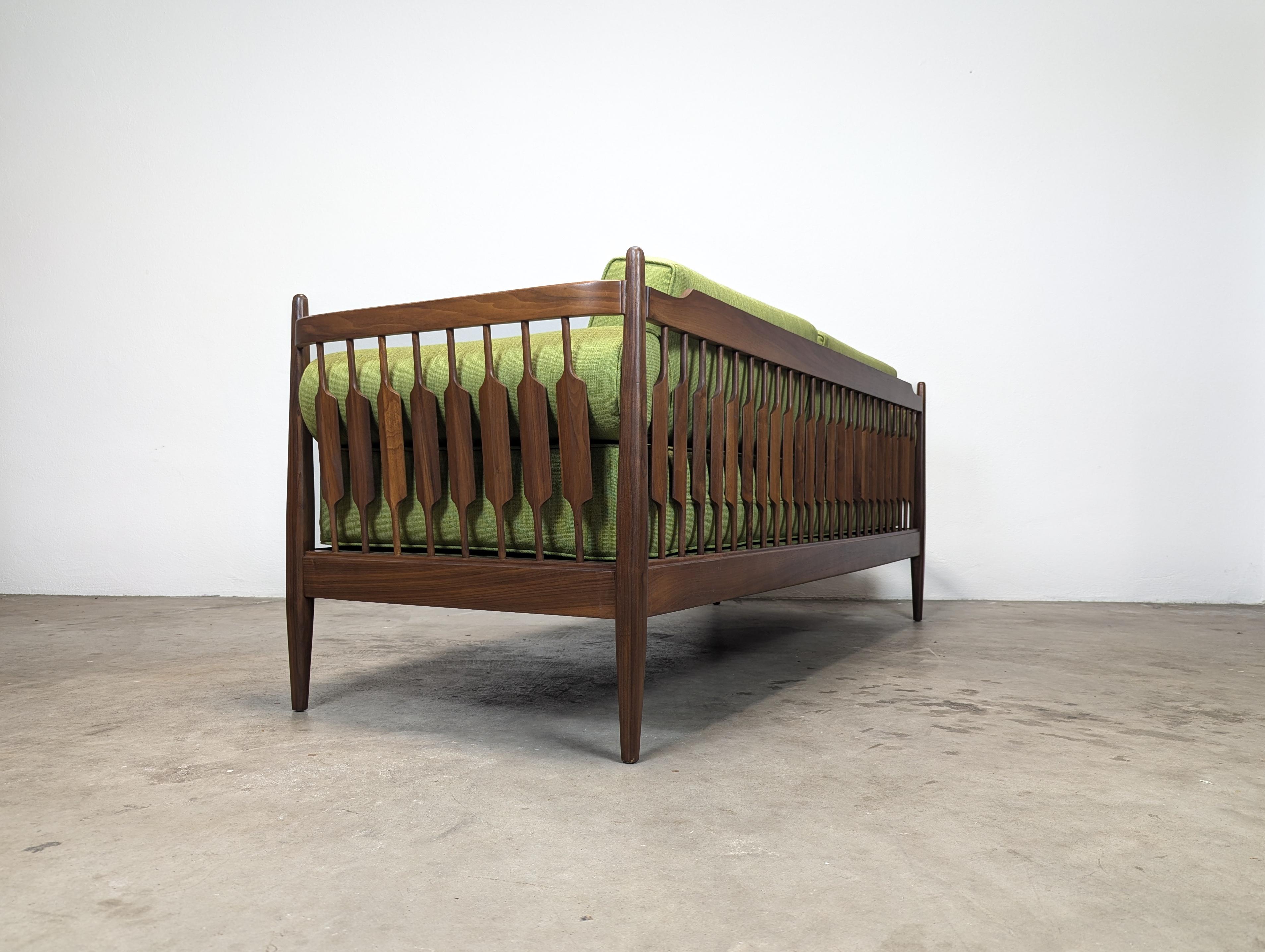 Fabric Mid Century Modern Walnut Declaration Daybed by Kipp Stewart for Drexel, 1963