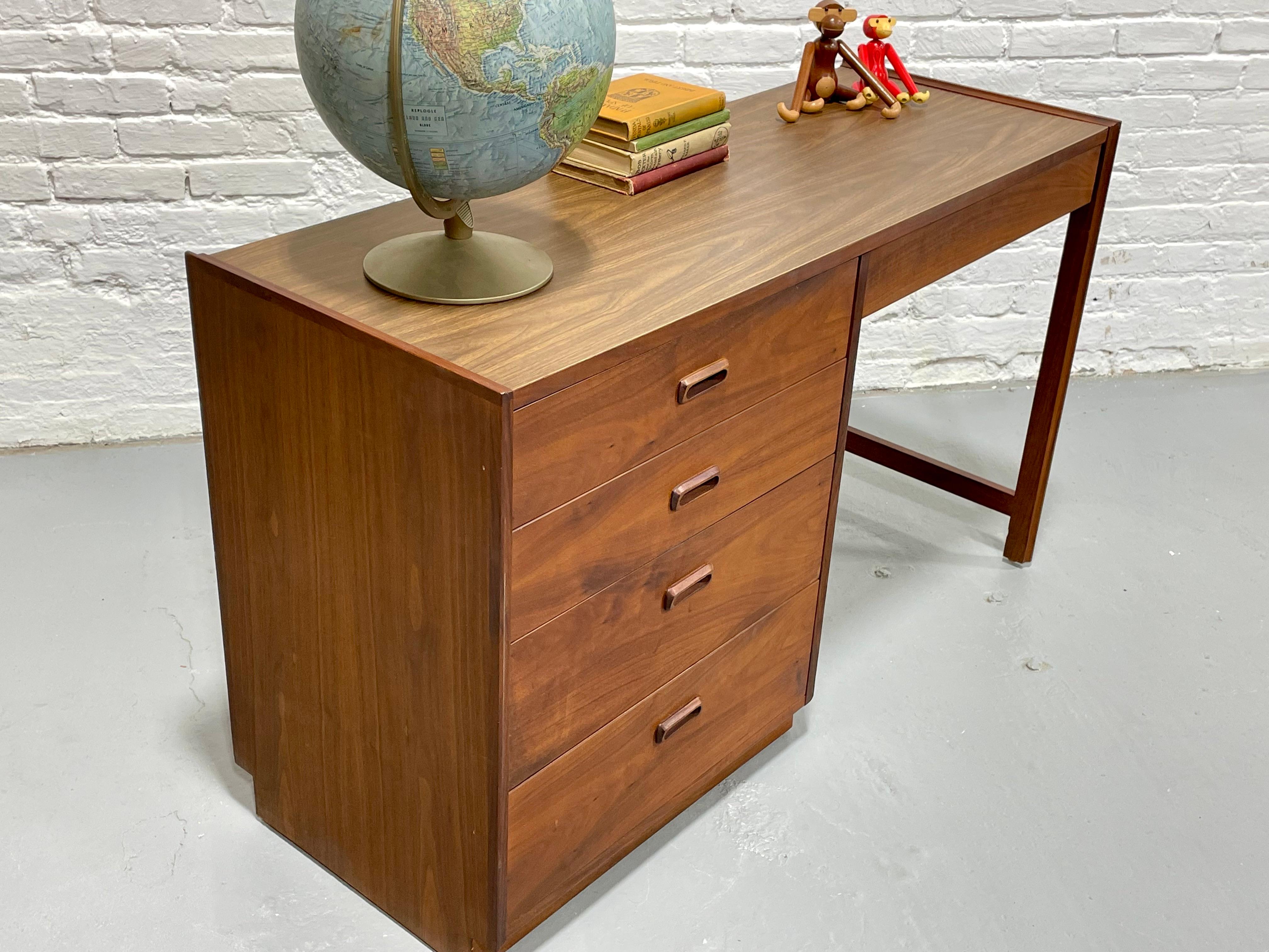 Mid Century MODERN WALNUT DESK by Founders Furniture Co., c. 1960's For Sale 7