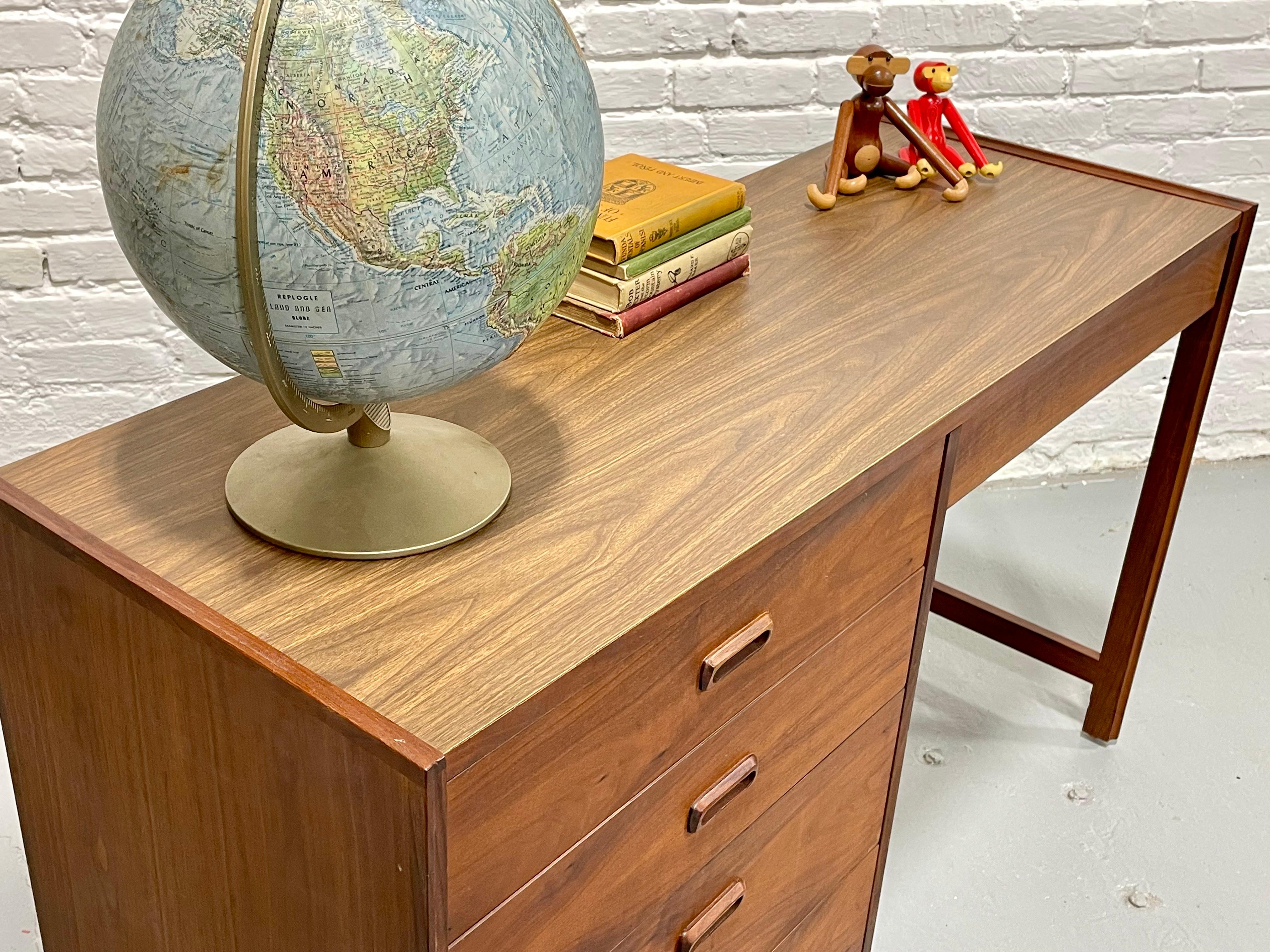 Mid Century MODERN WALNUT DESK by Founders Furniture Co., c. 1960's For Sale 8