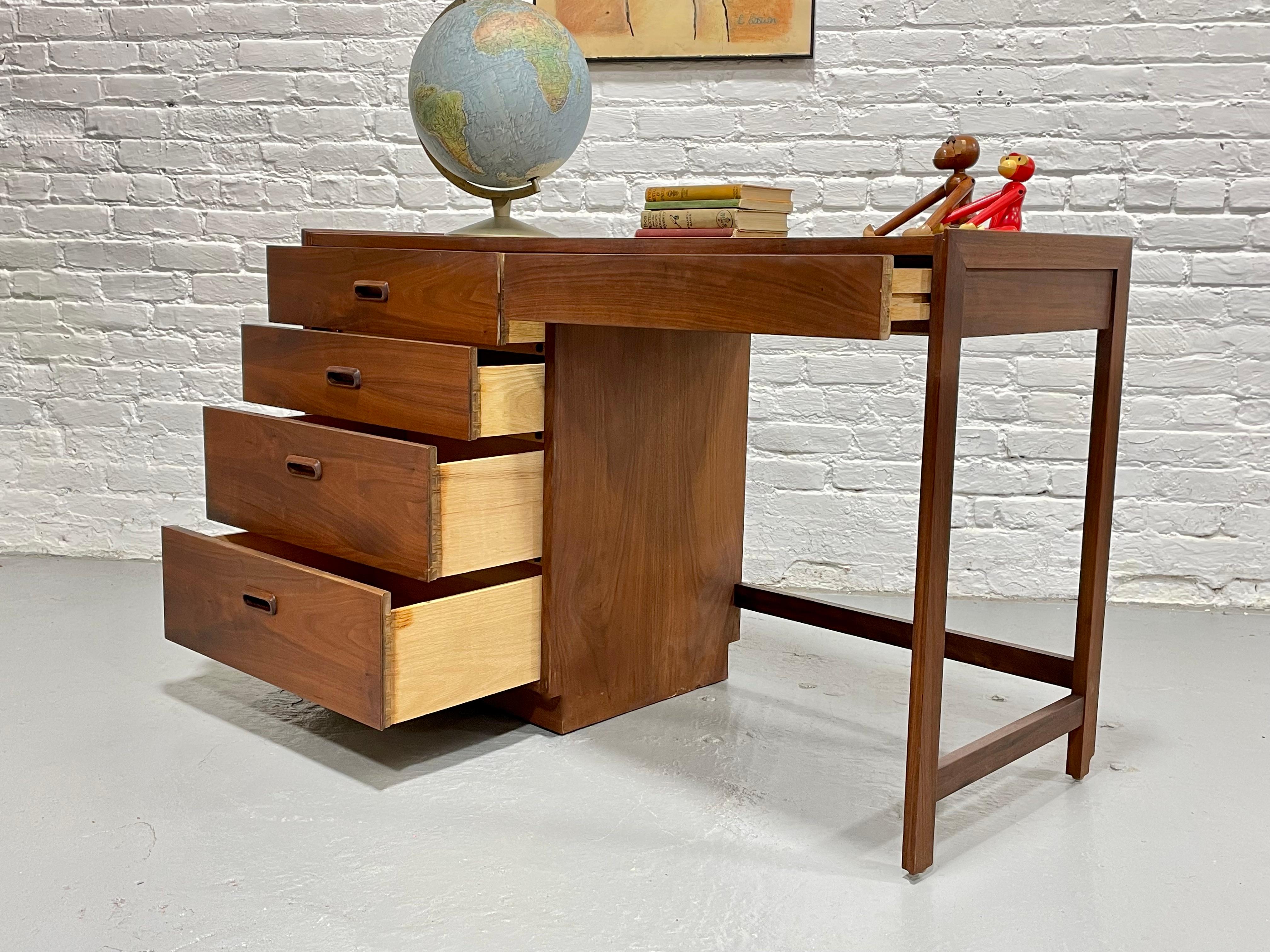 Mid Century MODERN WALNUT DESK by Founders Furniture Co., c. 1960's For Sale 1