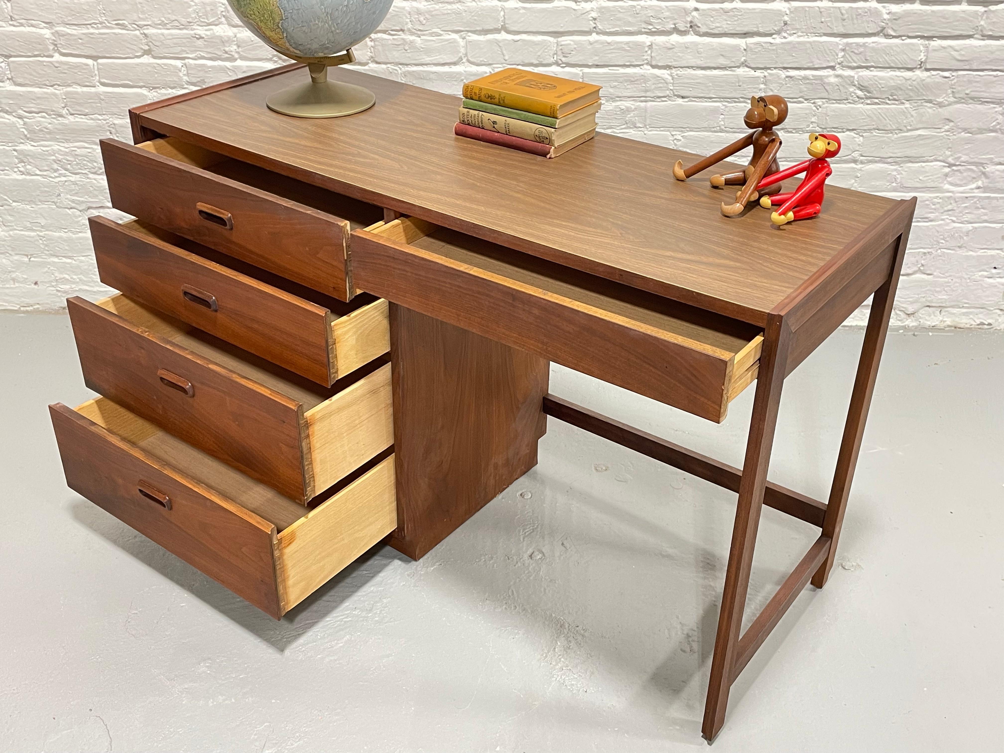 Mid Century MODERN WALNUT DESK by Founders Furniture Co., c. 1960's For Sale 3