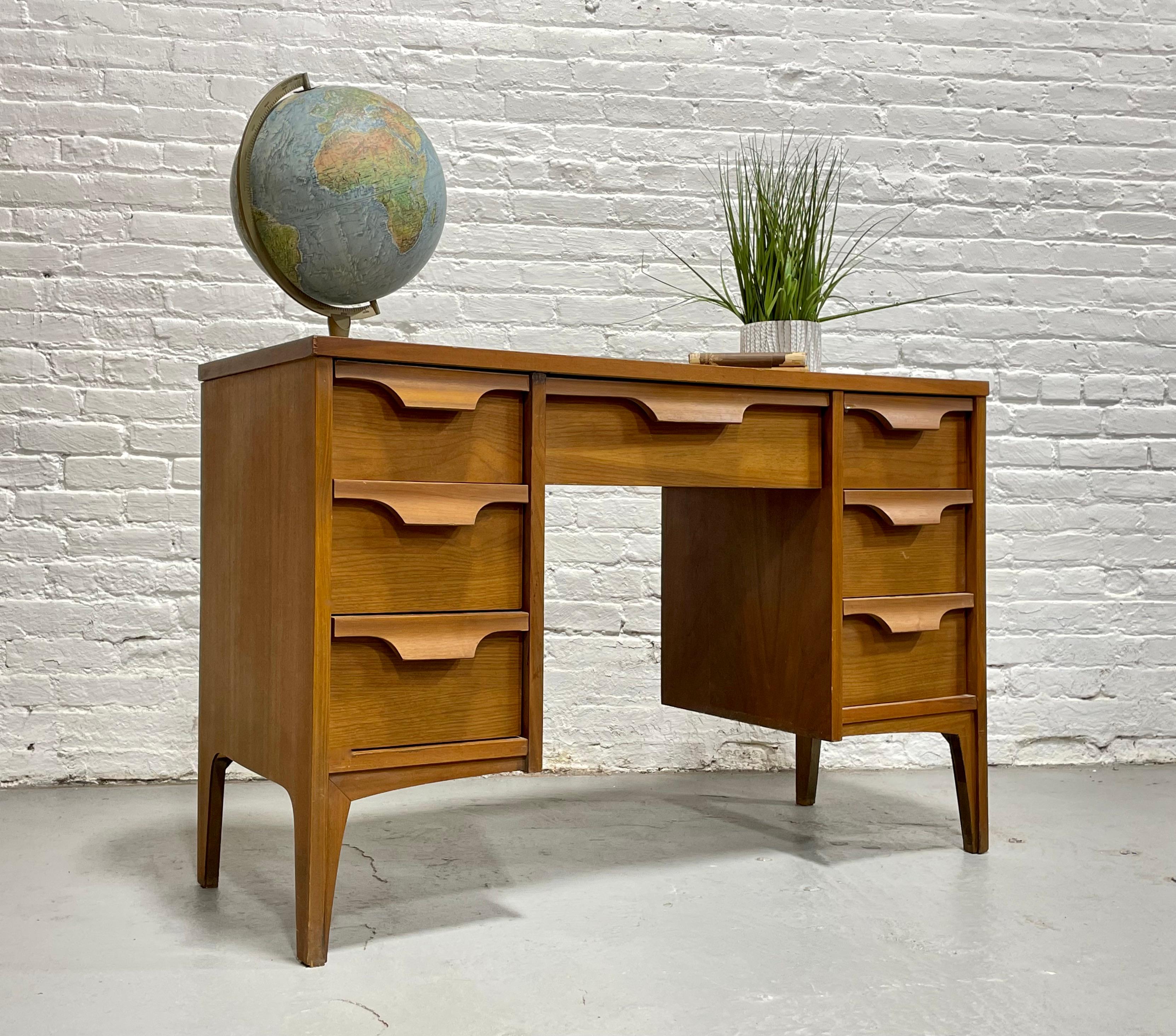 Mid Century MODERN WALNUT DESK by Johnson Carper, c. 1960s 4