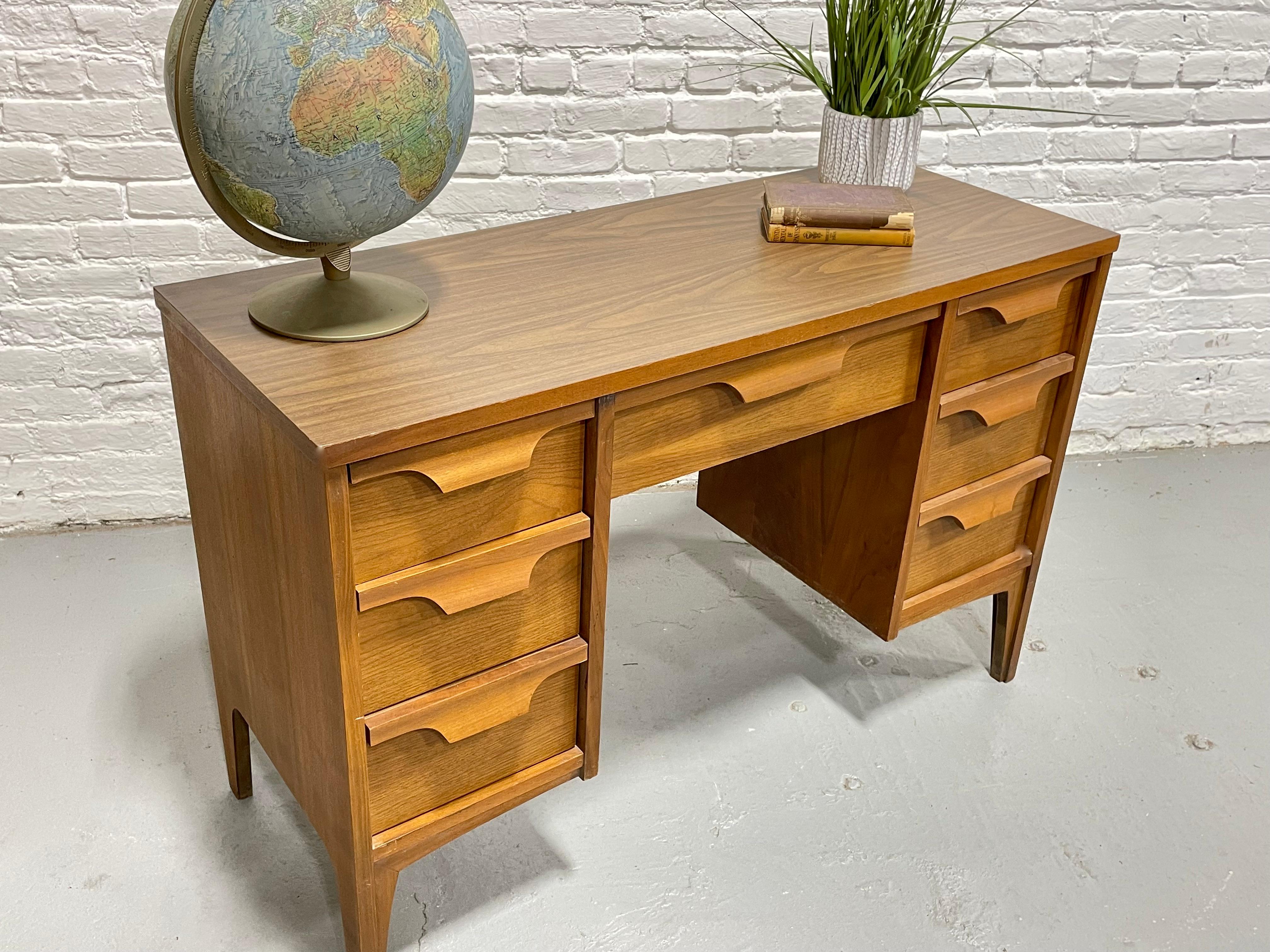 Mid Century MODERN WALNUT DESK by Johnson Carper, c. 1960s 5