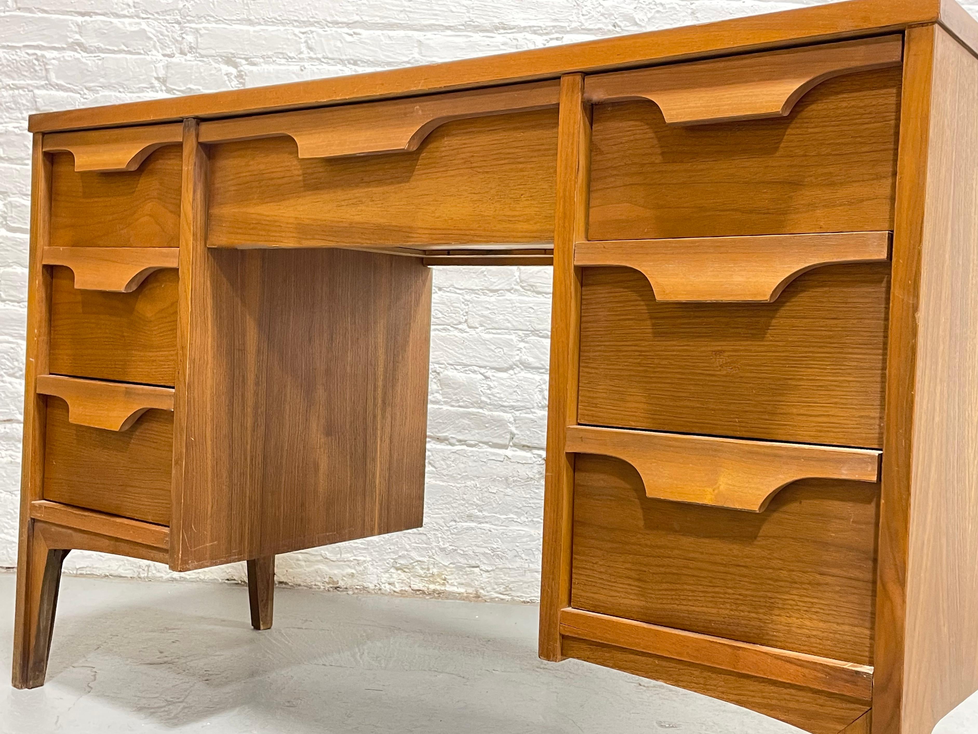 Mid Century MODERN WALNUT DESK by Johnson Carper, c. 1960s 1