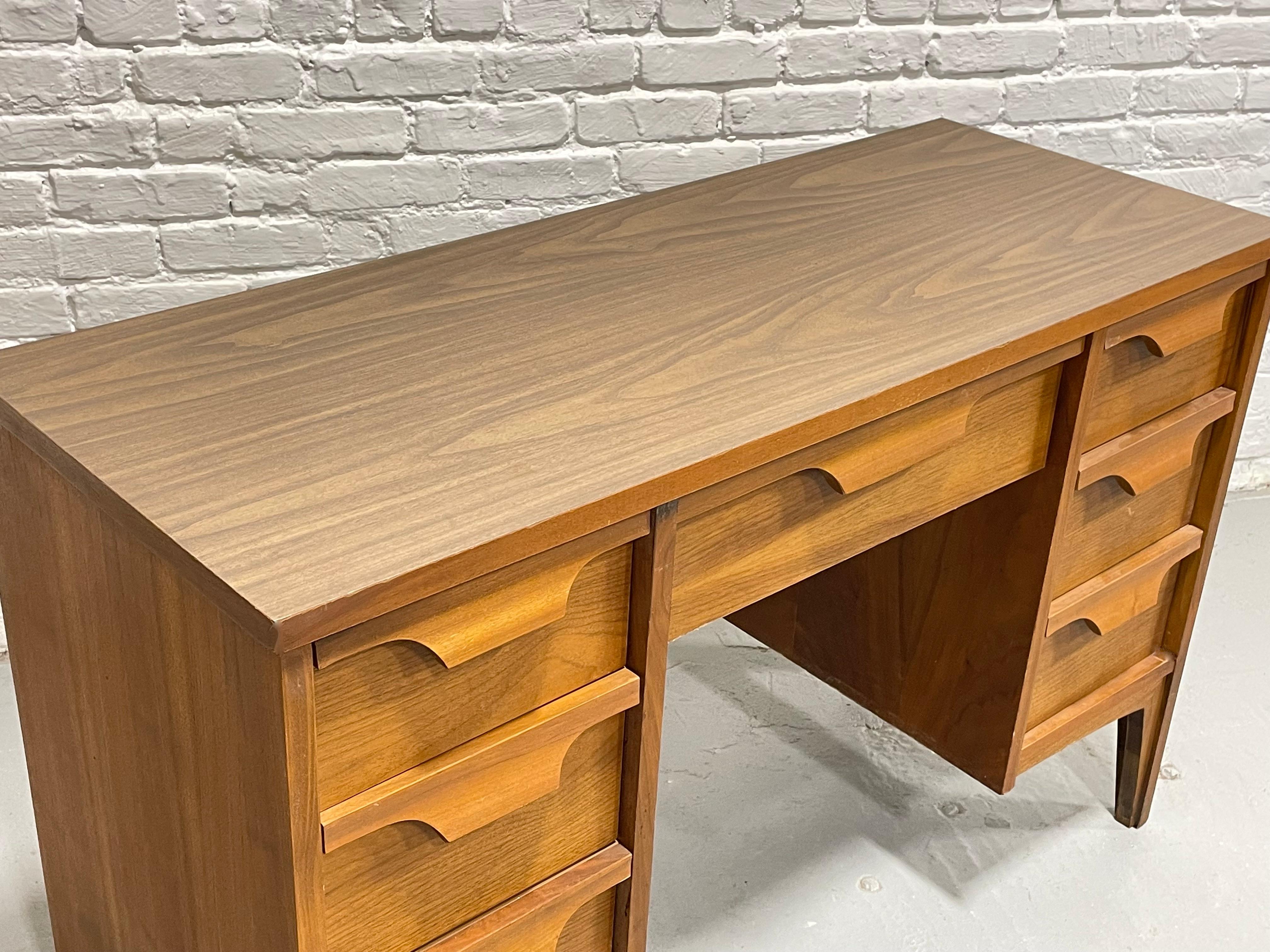 Mid Century MODERN WALNUT DESK by Johnson Carper, c. 1960s 3