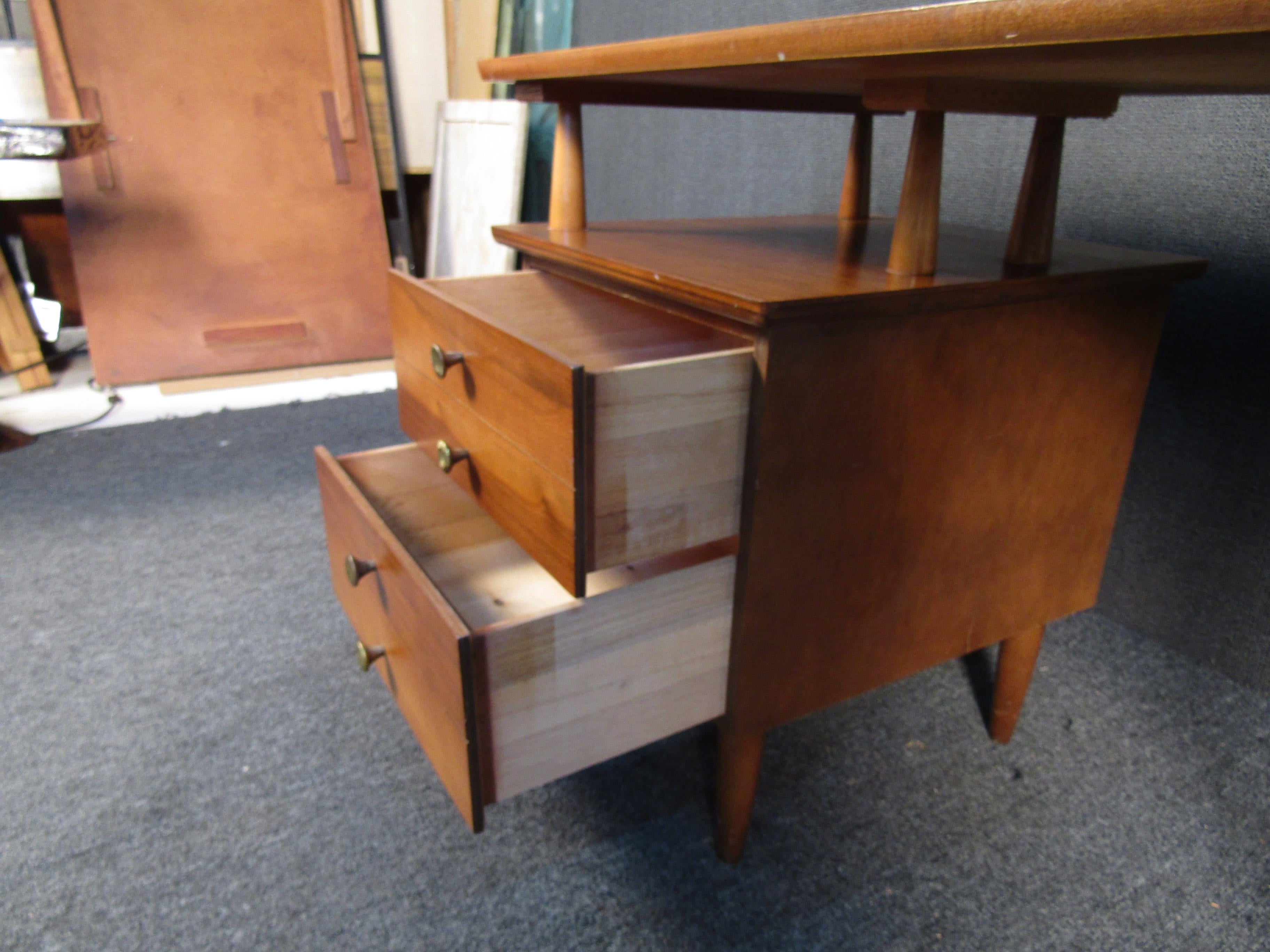 mid century modern walnut desks