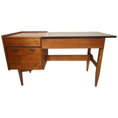 Retro Mid-Century Modern Walnut Desk