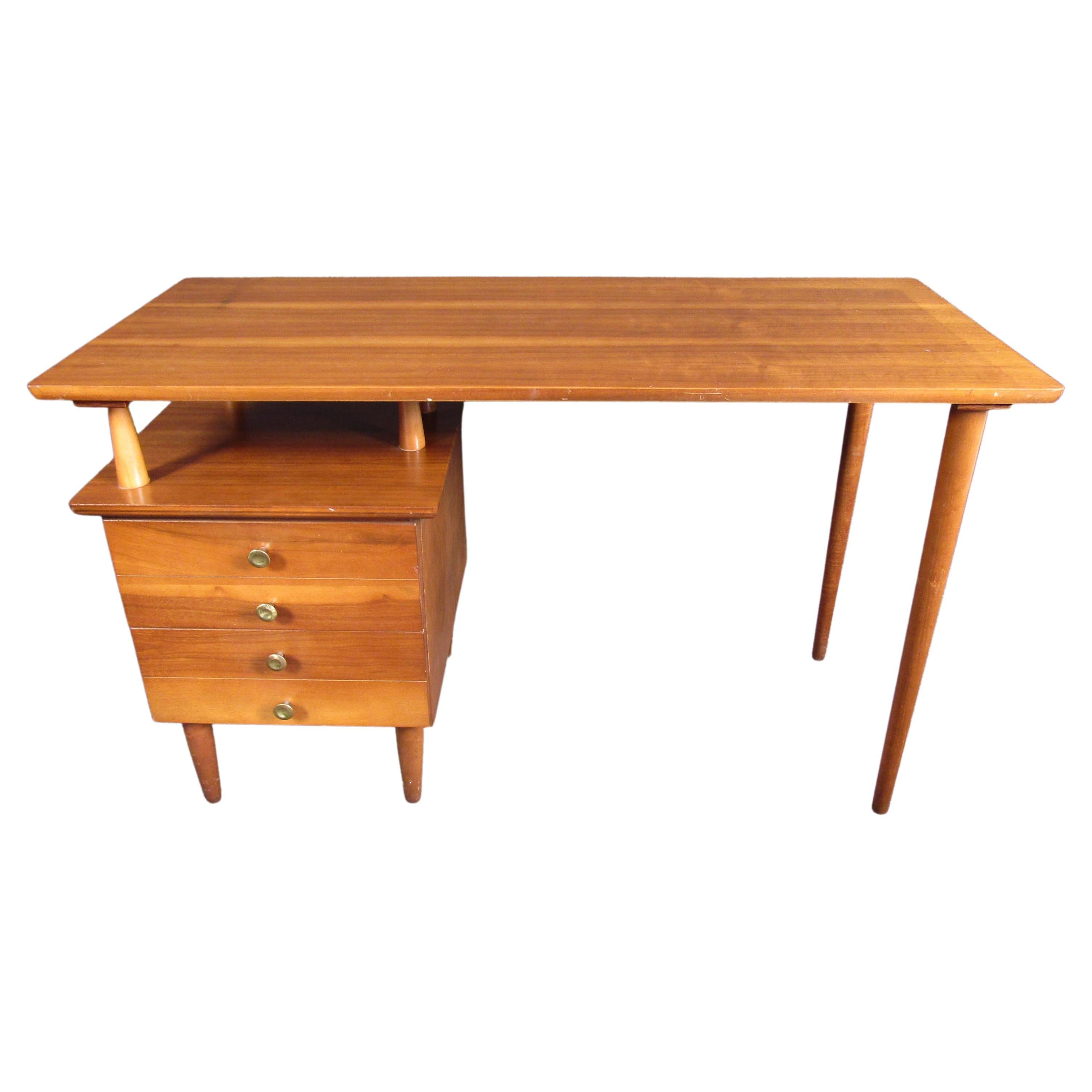 Mid-Century Modern Walnut Desk For Sale