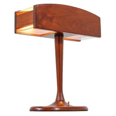 Mid-Century Modern Walnut Desk Lamp