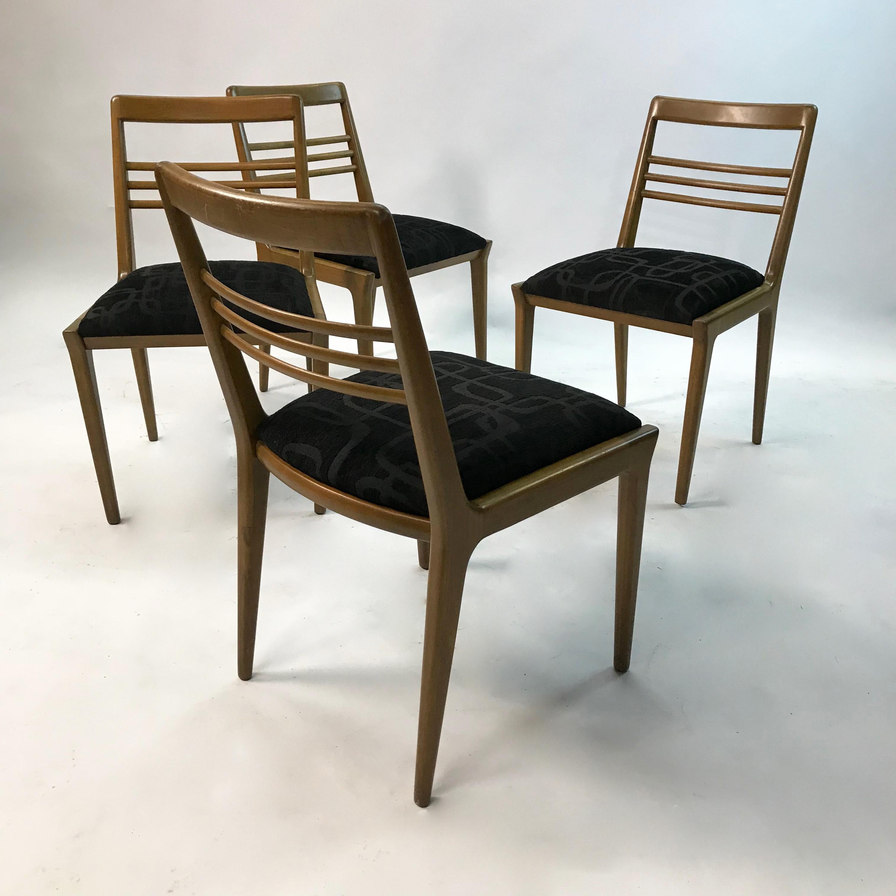 20th Century Mid-Century Modern Walnut Dining Chair Set by Kipp Stewart for Drexel