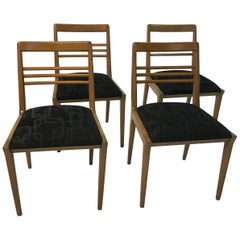 Mid-Century Modern Walnut Dining Chair Set by Kipp Stewart for Drexel