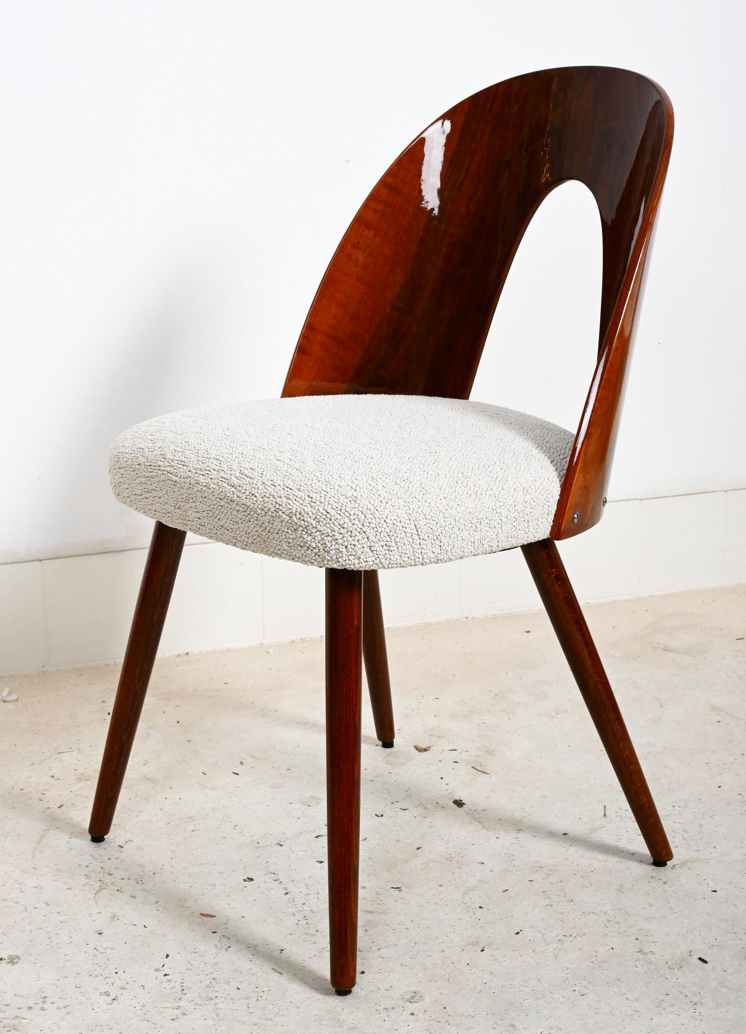 Mid-Century Modern Walnut Dining Chairs by Antonin Suman In Excellent Condition For Sale In Vienna, AT