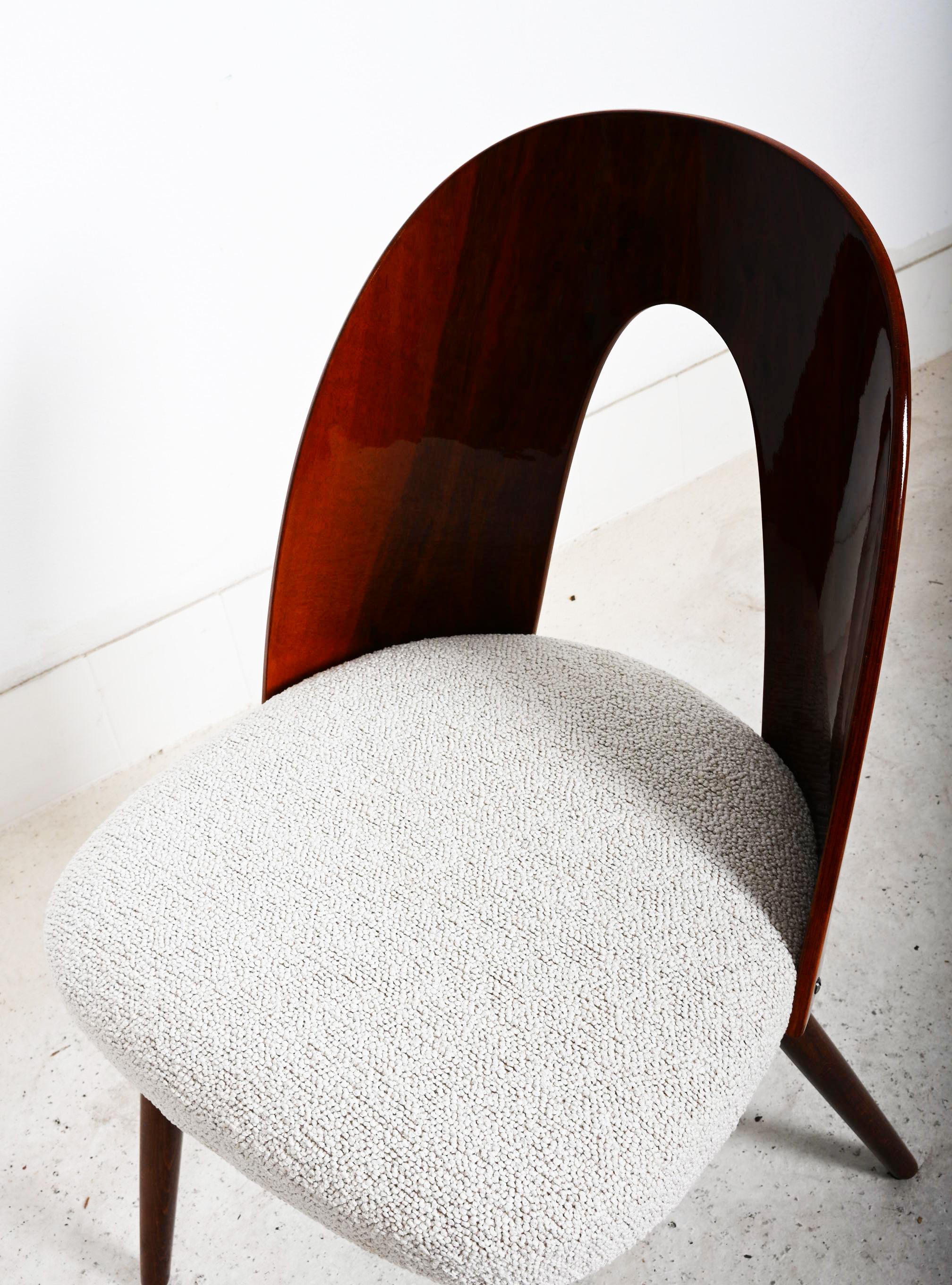 Mid-20th Century Mid-Century Modern Walnut Dining Chairs by Antonin Suman For Sale