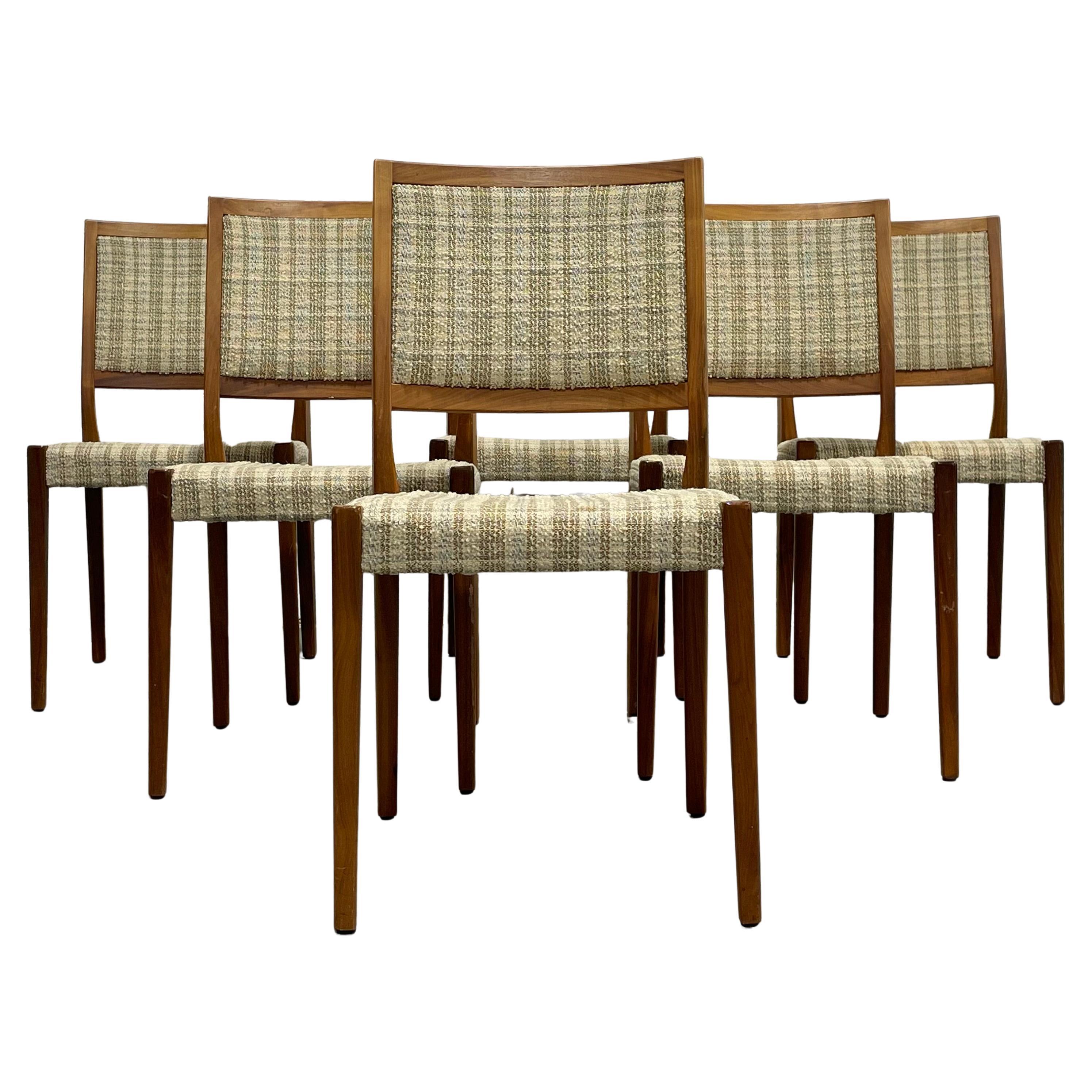 Mid Century Modern Walnut Dining Chairs by Svegards - Set of 6, c. 1960s in vendita