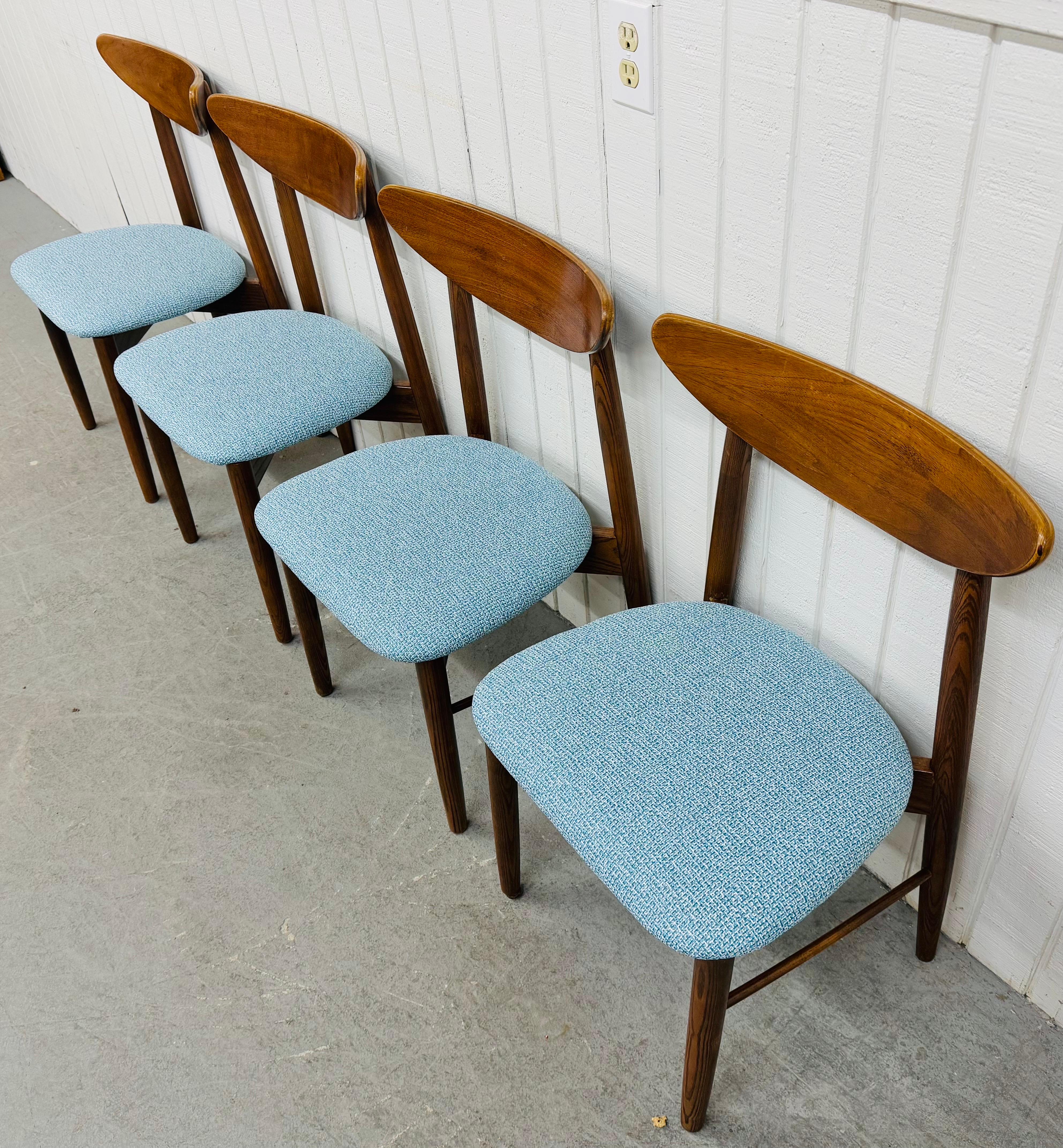 20th Century Mid-Century Modern Walnut Dining Chairs - Set of 4