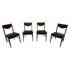 Mid-Century Modern Walnut Dining Chairs - Set of 4